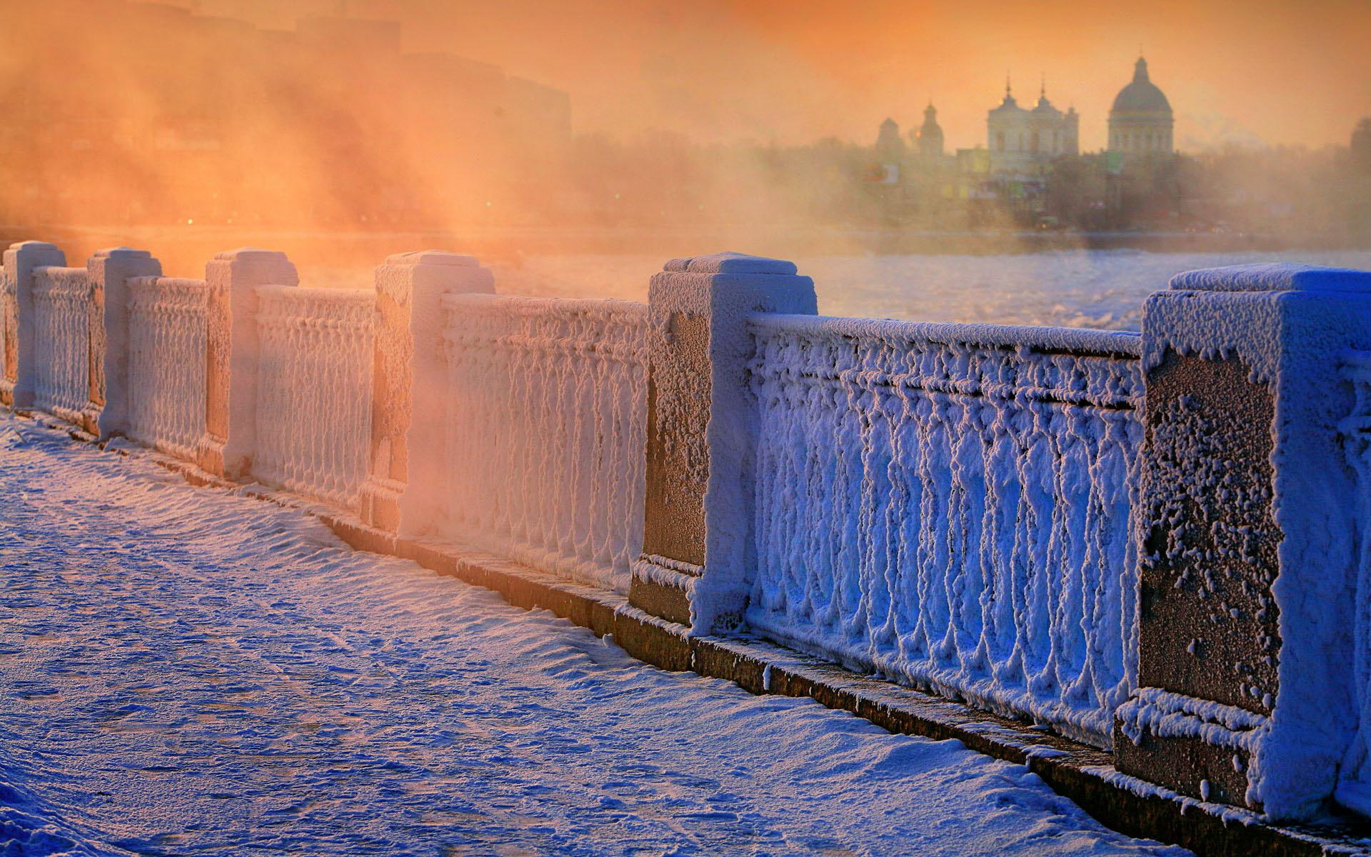 russia, nature and landscapes, cold, buildings, winter, fence, 1080P, russian, snow, HD Wallpaper