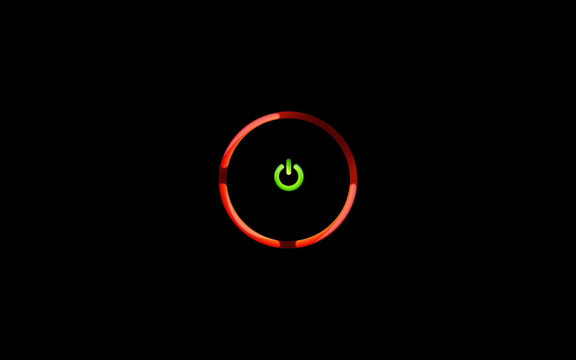 black background, round, Red Ring of Death, icon, food, 1080P, Xbox 360, RRoD, HD Wallpaper