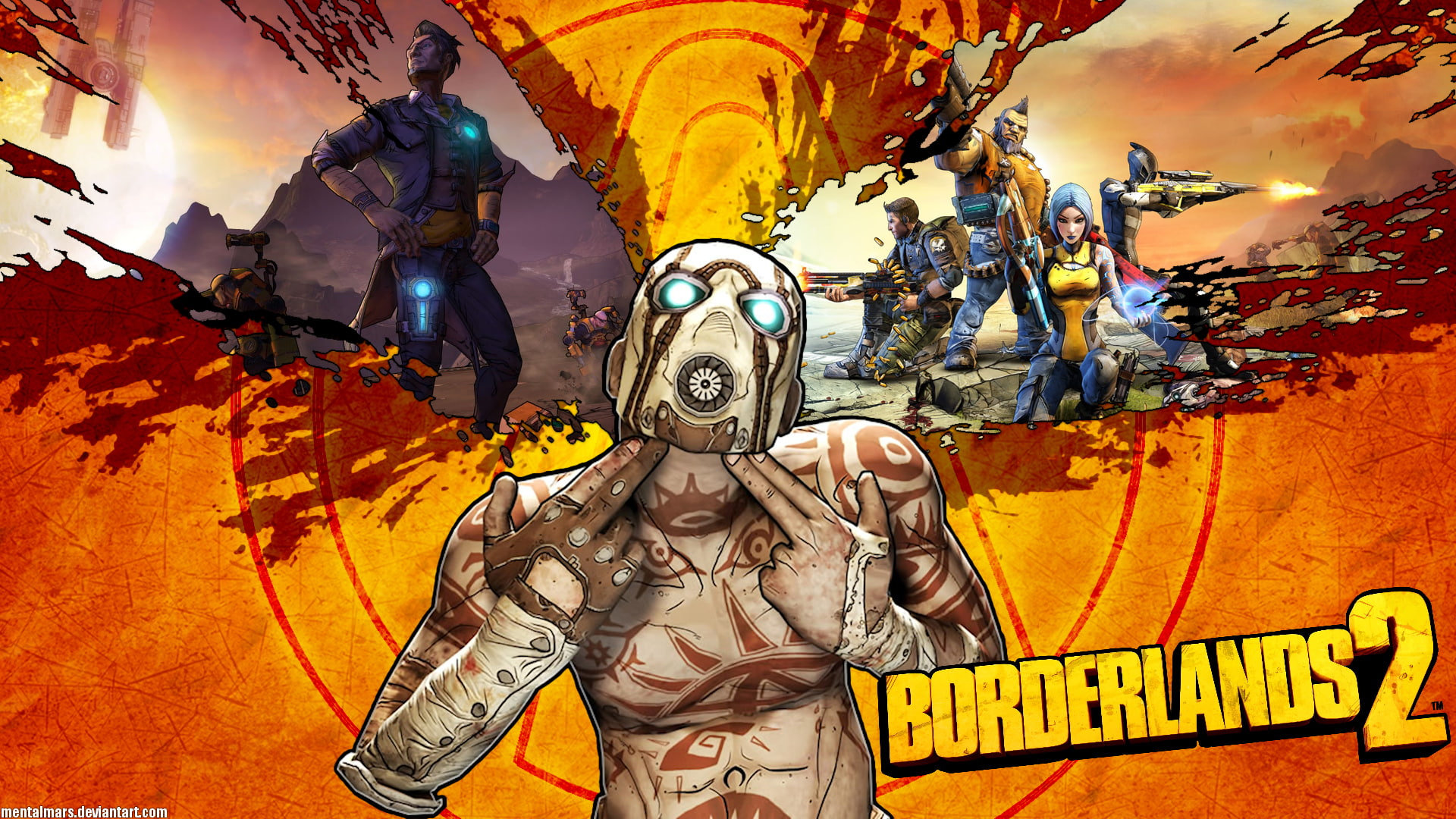 shot, art and craft, sculpture, mural, borderlands 2, costume, one person, architecture, borderlands, indoors, gesture, hyperion, the psycho, HD Wallpaper