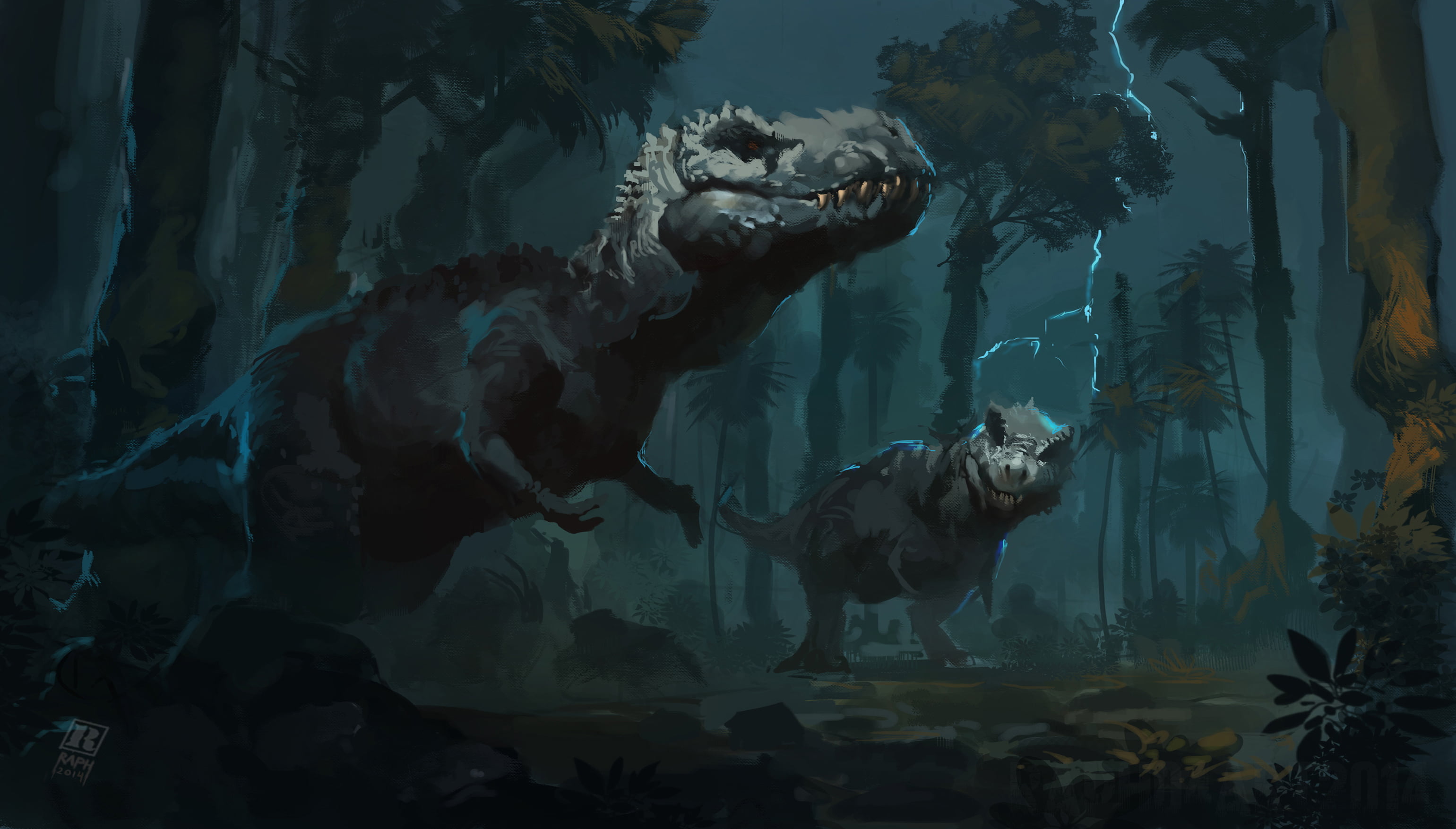 2K, swimming Animal, predators, fiction, livestock, two, underwater, rex, group of animals, wildlife, no people, domestic, animal, animals In The Wild, HD Wallpaper