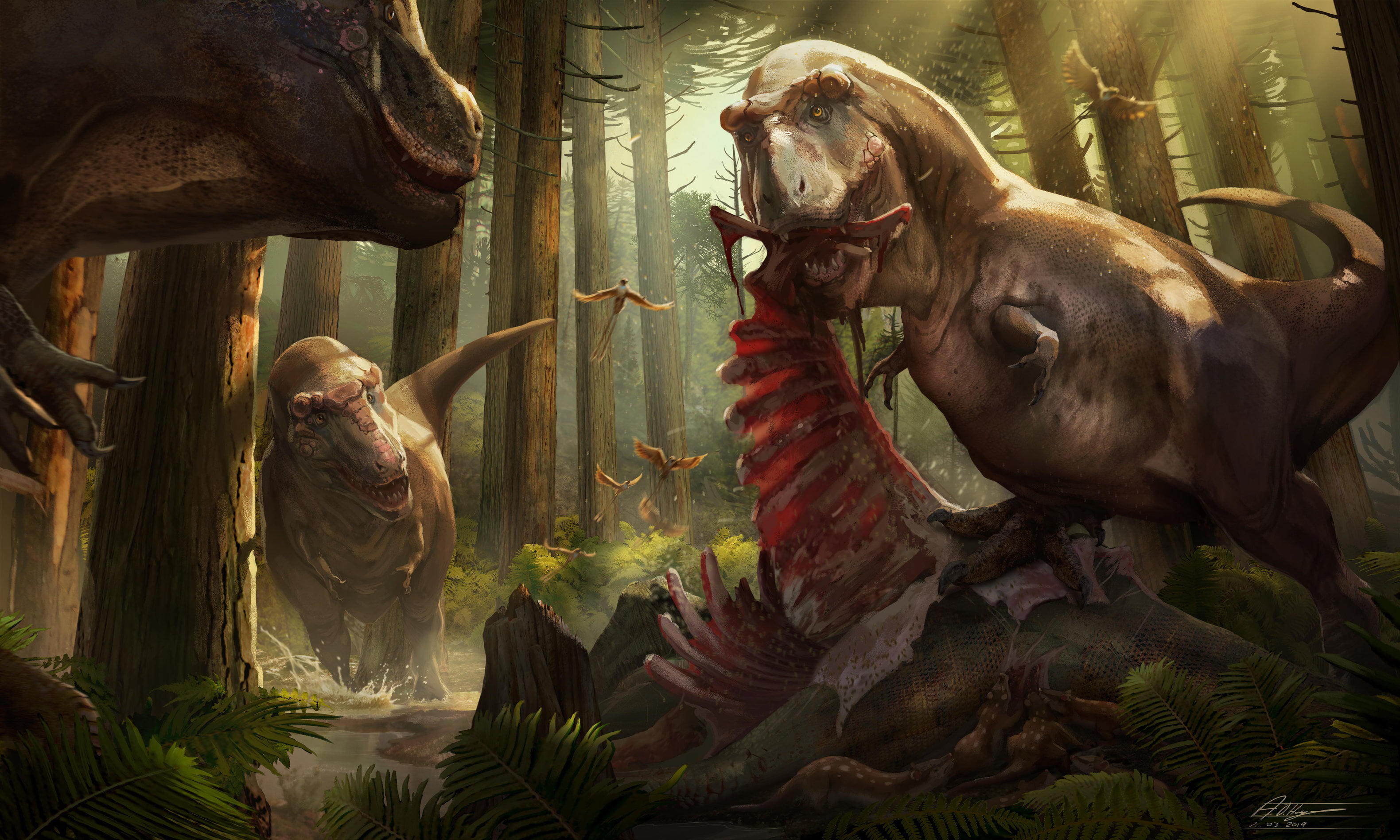 Tyrannosaurus Rex, Dinosaur, Animal, 2K, HD Wallpaper