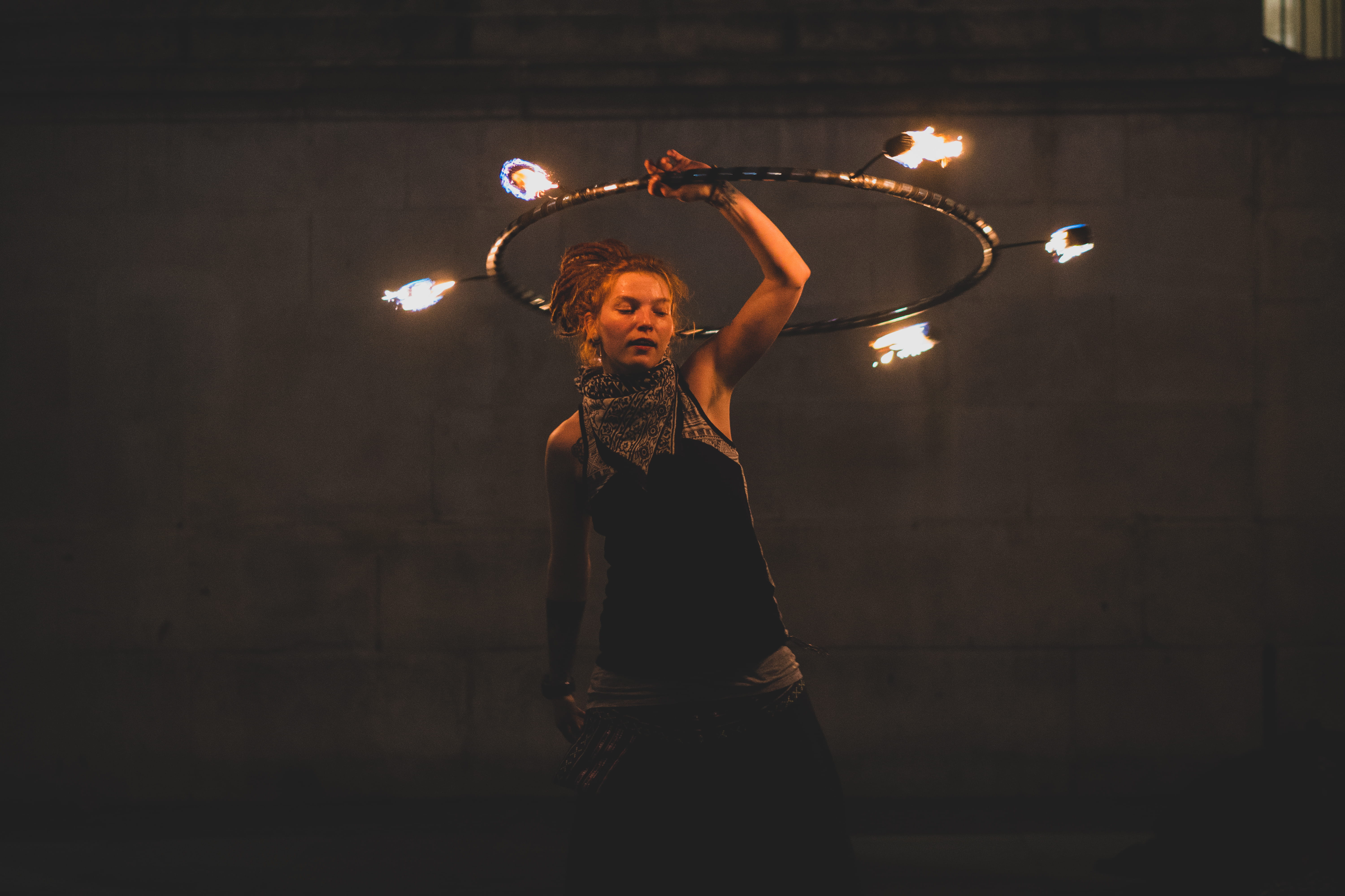 skill, dancing, three quarter length, person, lighting equipment, clothing, casual clothing, woman, one person, street performer, leisure activity, standing, HD Wallpaper