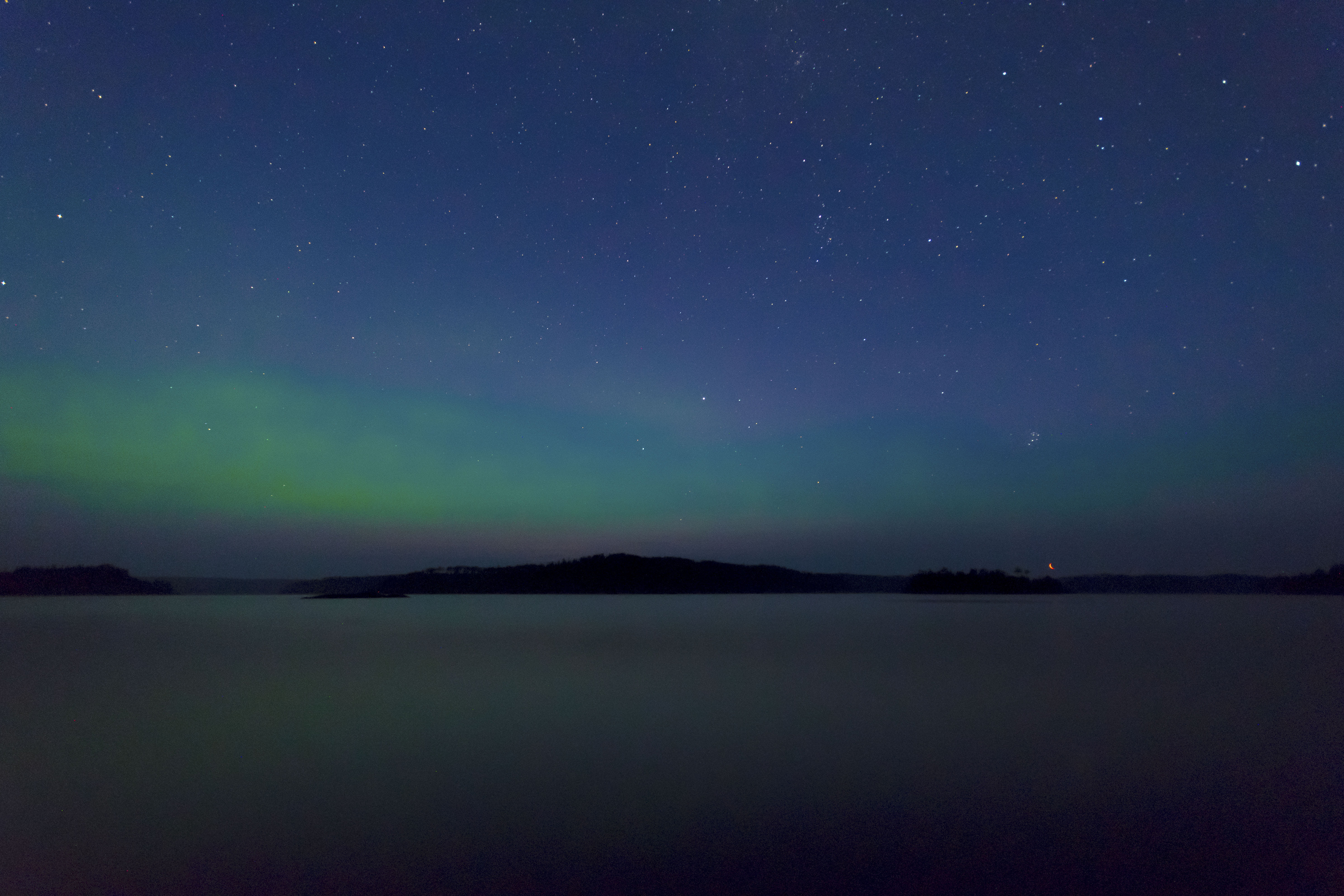 landscape, aurora, dark, 5K, astronomy, lake, photography, idyllic, water, beauty in nature, space, ocean, mountains, star, astrophotography, mountain, HD Wallpaper