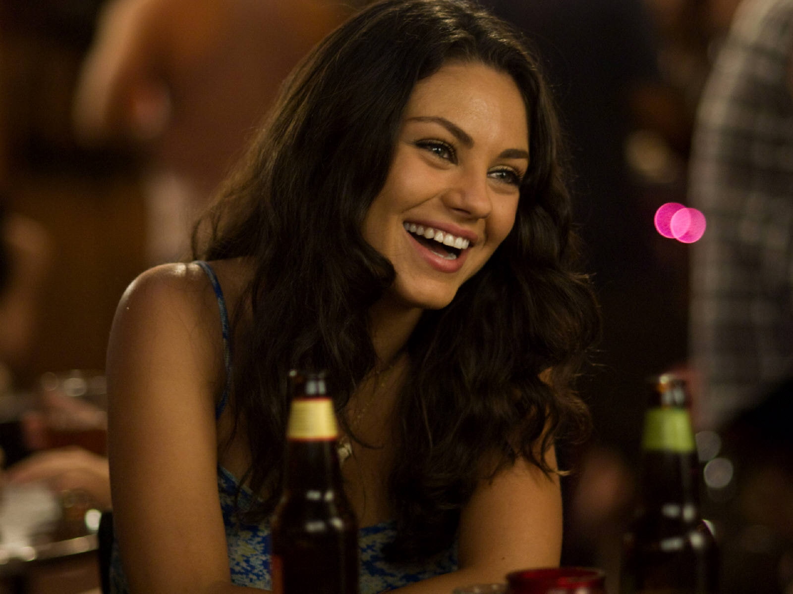 smiling, mila, actress, forgetting, women, 720P, kunis, marshall, sarah, HD Wallpaper
