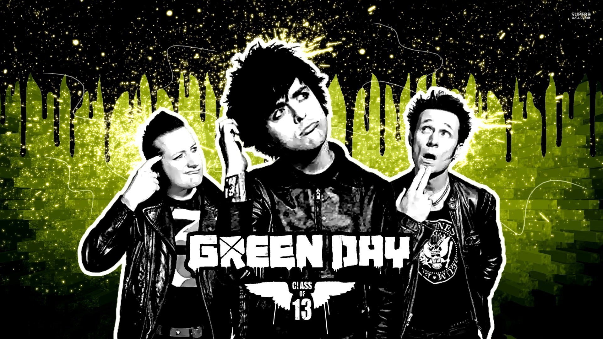 celebration, tree, day, green, portrait, Green Day, young adult, horror, make-up, 1080P, waist up, plant, two people, real people, text, people, holiday - event, HD Wallpaper