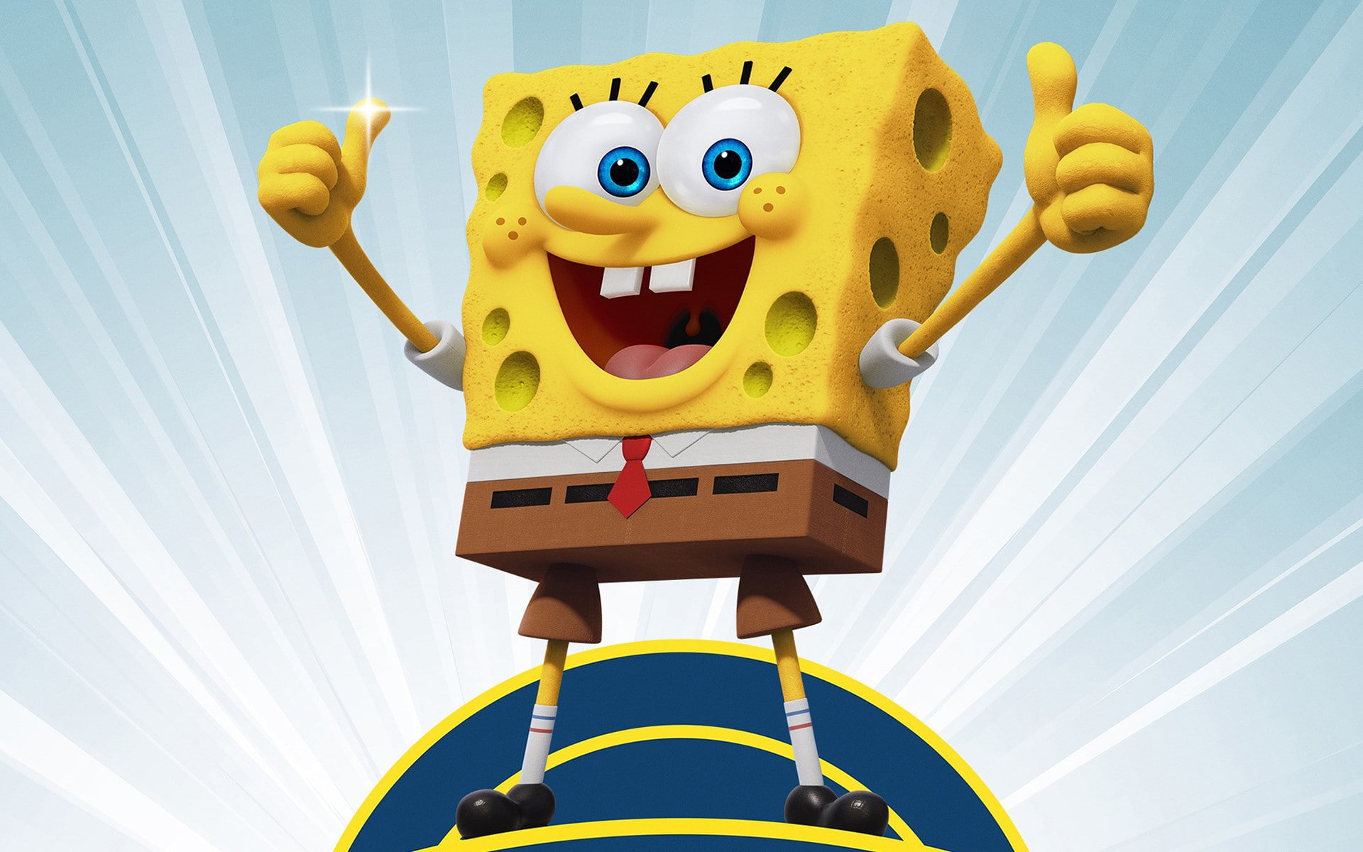 animal, cartoon, fun, multi colored, Art, amusement park, animal representation, nature, low angle view, 1080P, The spongebob movie, outdoors, sky, no people, HD Wallpaper