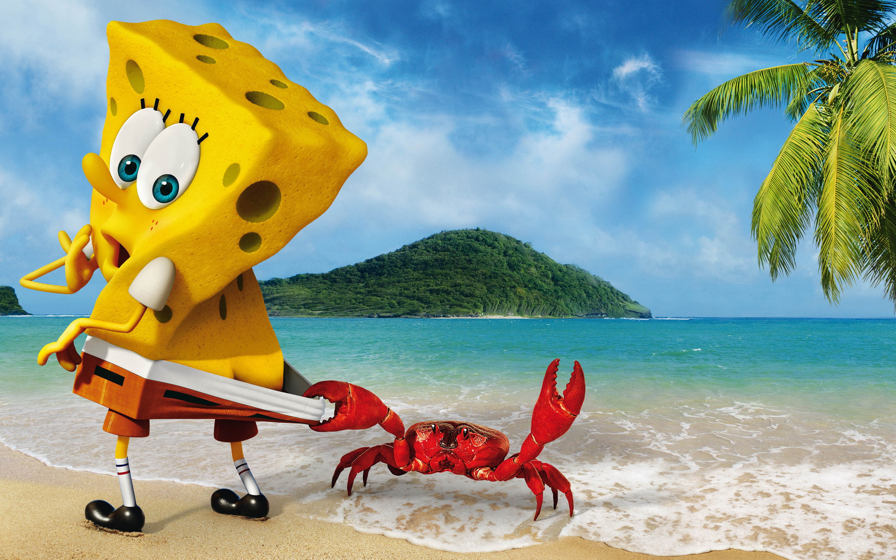2K, Spongebob, Sponge Out of Water, The SpongeBob Movie, HD Wallpaper