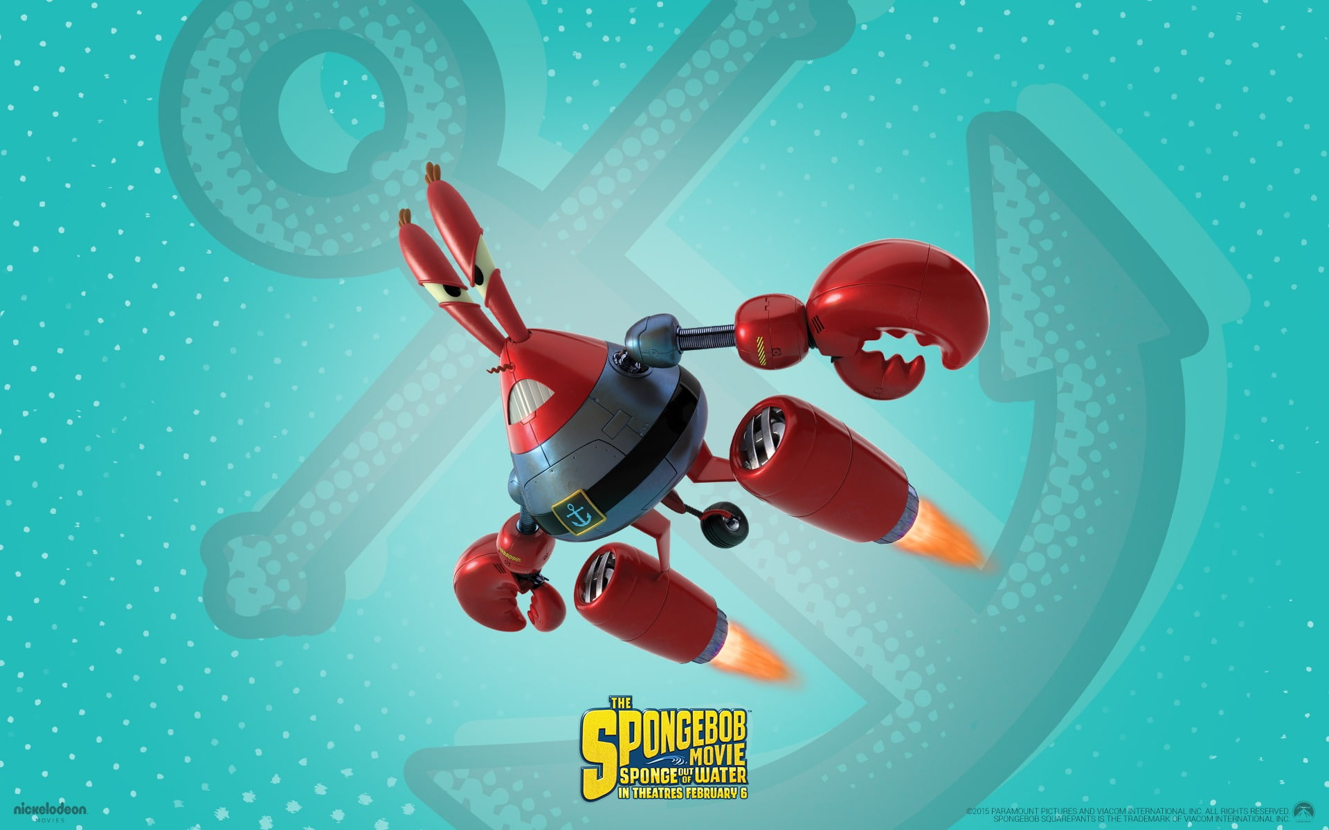 nature, movie, indoors, mrkrabs, mid-air, digital, day, sponge, turquoise colored, 1080P, shape, text, sky, technology, motion, spongebob, pattern, hd, HD Wallpaper
