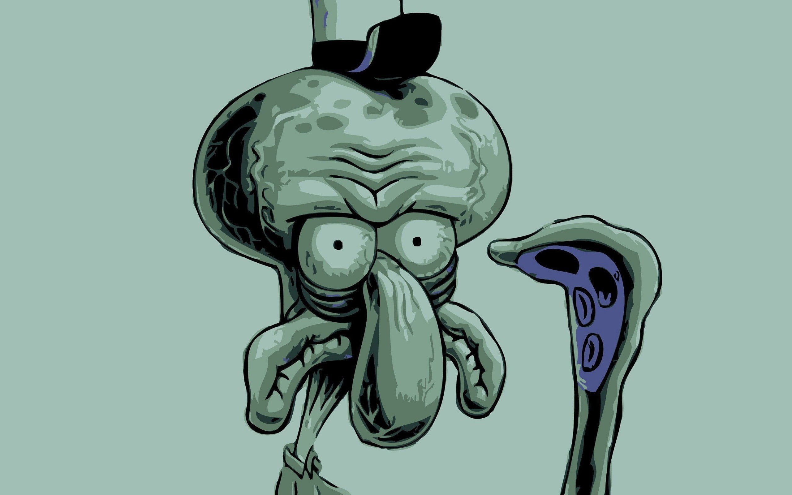 indoors, 2K, human representation, squidward tentacles spongebob squarepants, craft, single object, art and craft, no people, studio shot, environment, HD Wallpaper