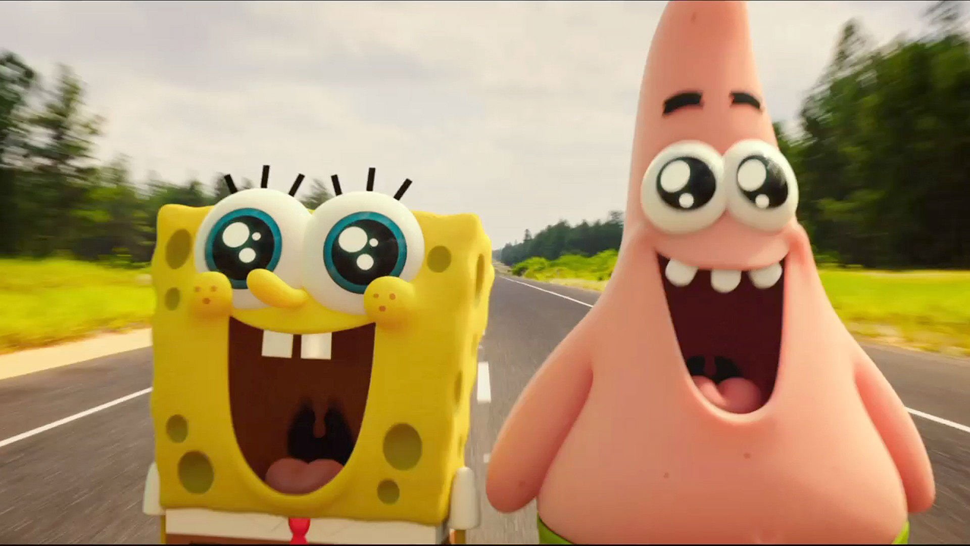 spongebob, cartoon, animation, sponge, family, 1080P, water, out, HD Wallpaper