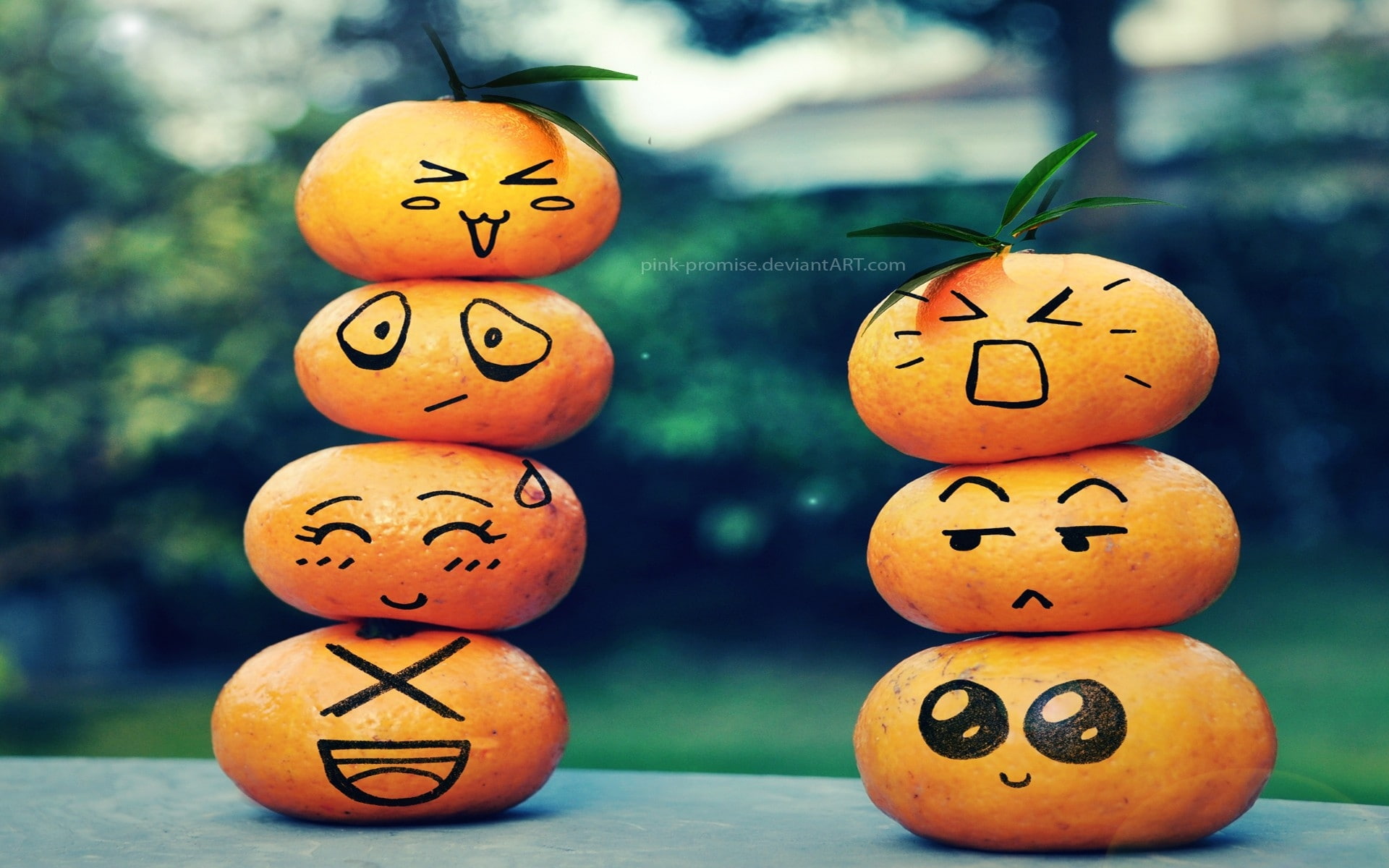 tangerines, hd, funny, entertainment, x, art, fruits, 1080P, HD Wallpaper