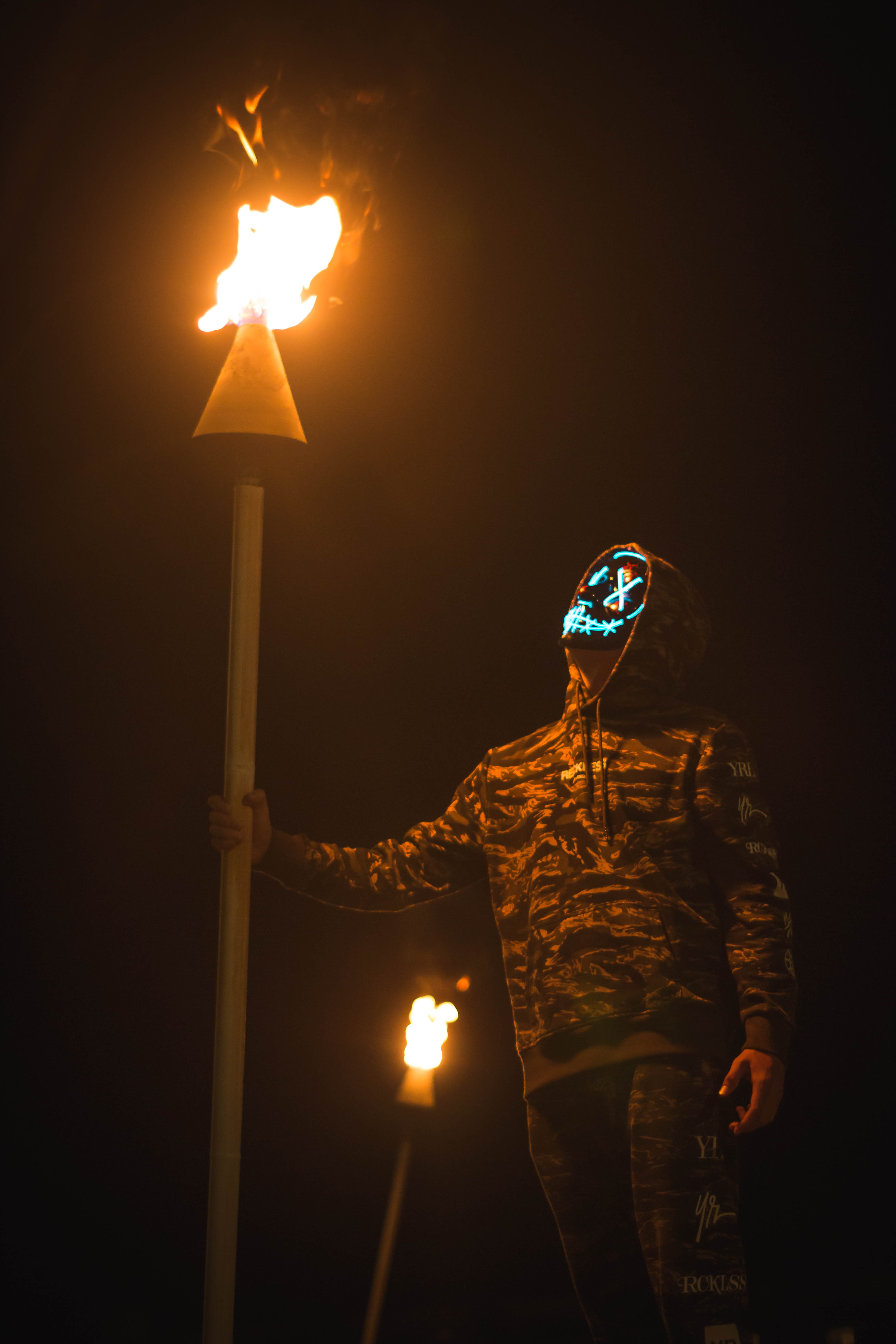 carnival, crowd, nature, dark, lamp, brown, parade, indoors, night, hilo, heat - temperature, torch, person, men, illuminated, holding, human, walking, Phone HD Wallpaper
