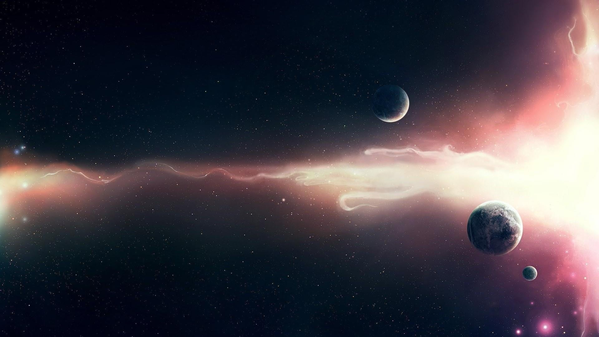 planet, space and astronomy, space exploration, star - space, night, science, strange, astronomy, phenomenon, backgrounds, glowing, solar flare, sky, planet - space, HD Wallpaper