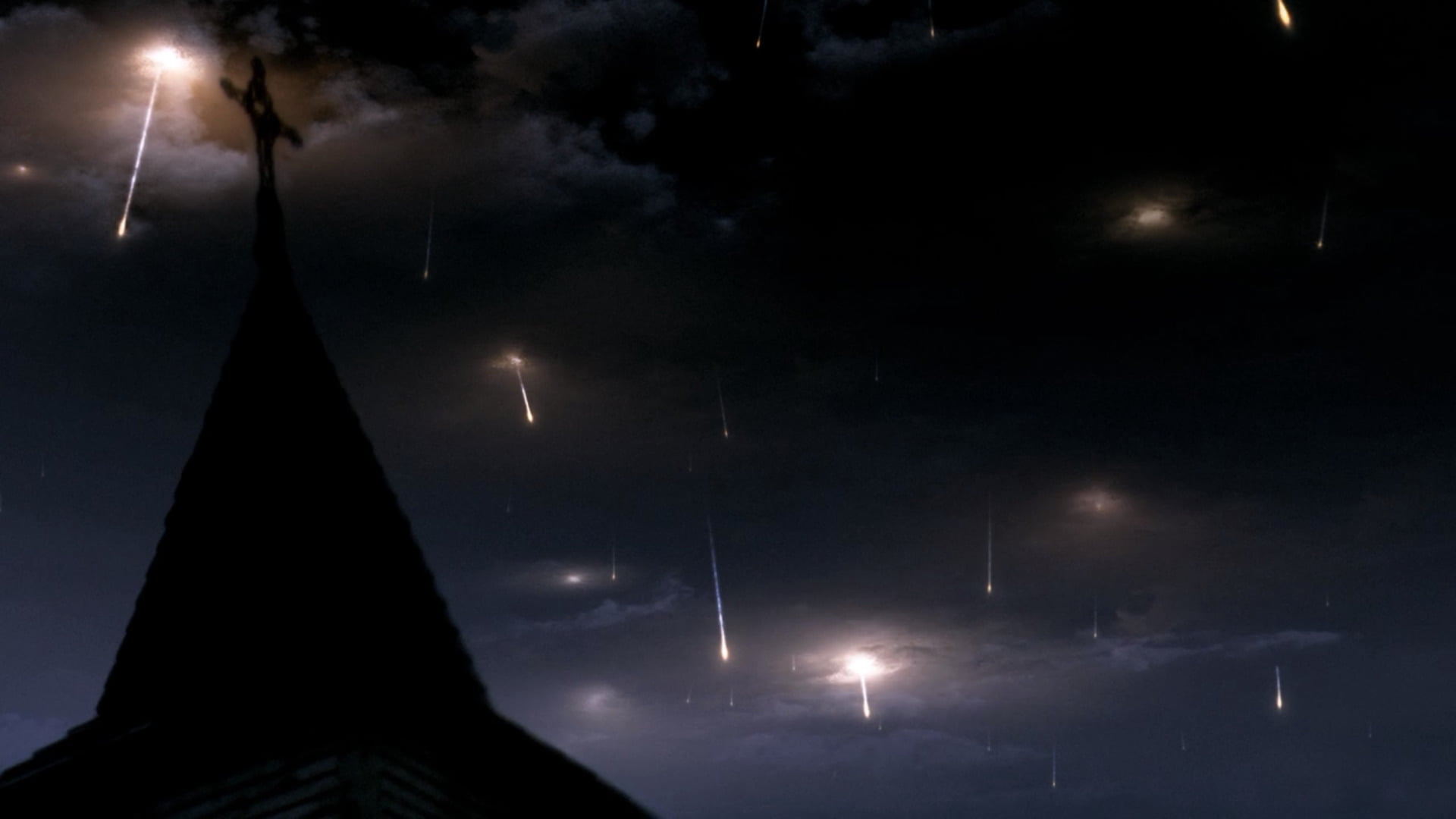 Supernatural, TV Show, mode of transportation, space exploration, night, low angle view, star - space, Angel, outdoors, 1080P, lighting equipment, cloud - sky, HD Wallpaper