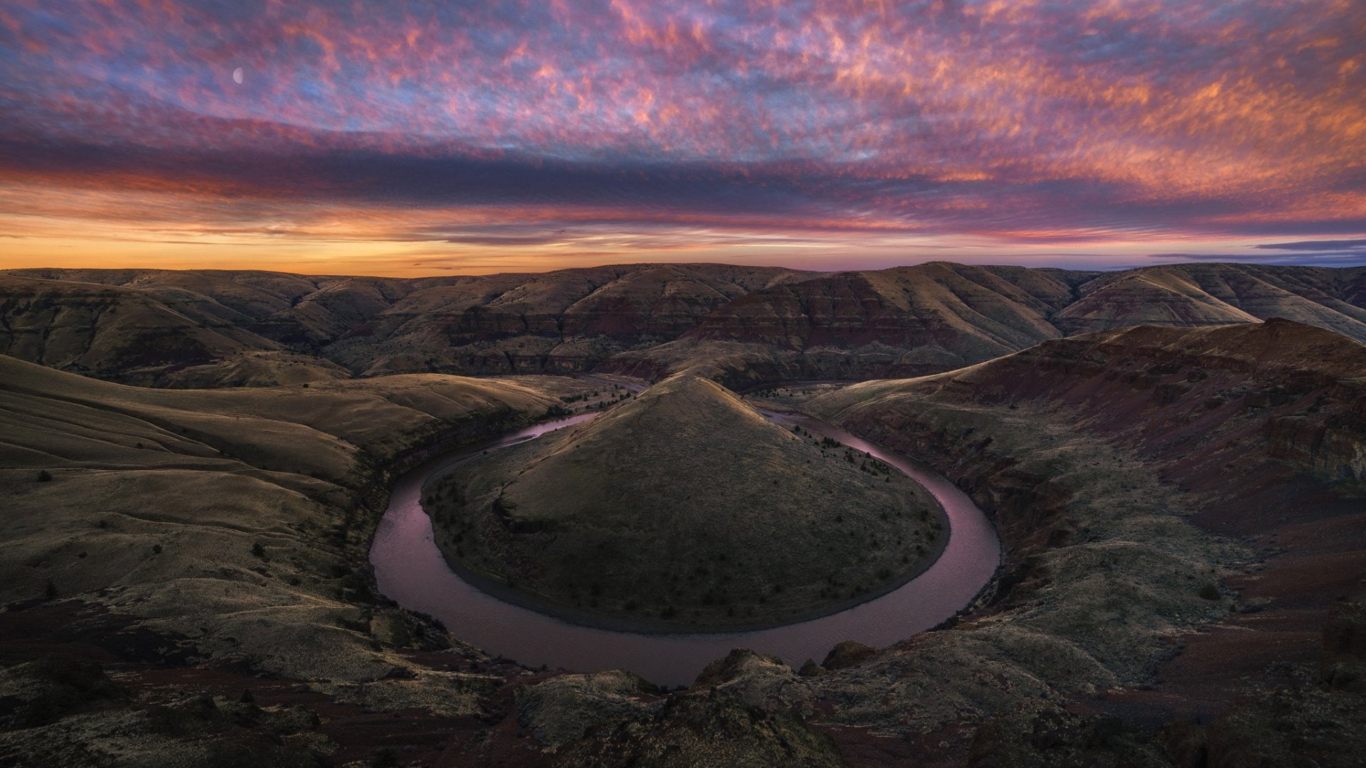 River, Nature, Landscape, Horizon, Goosenecks State Park, Hill, 1080P, Earth, HD Wallpaper