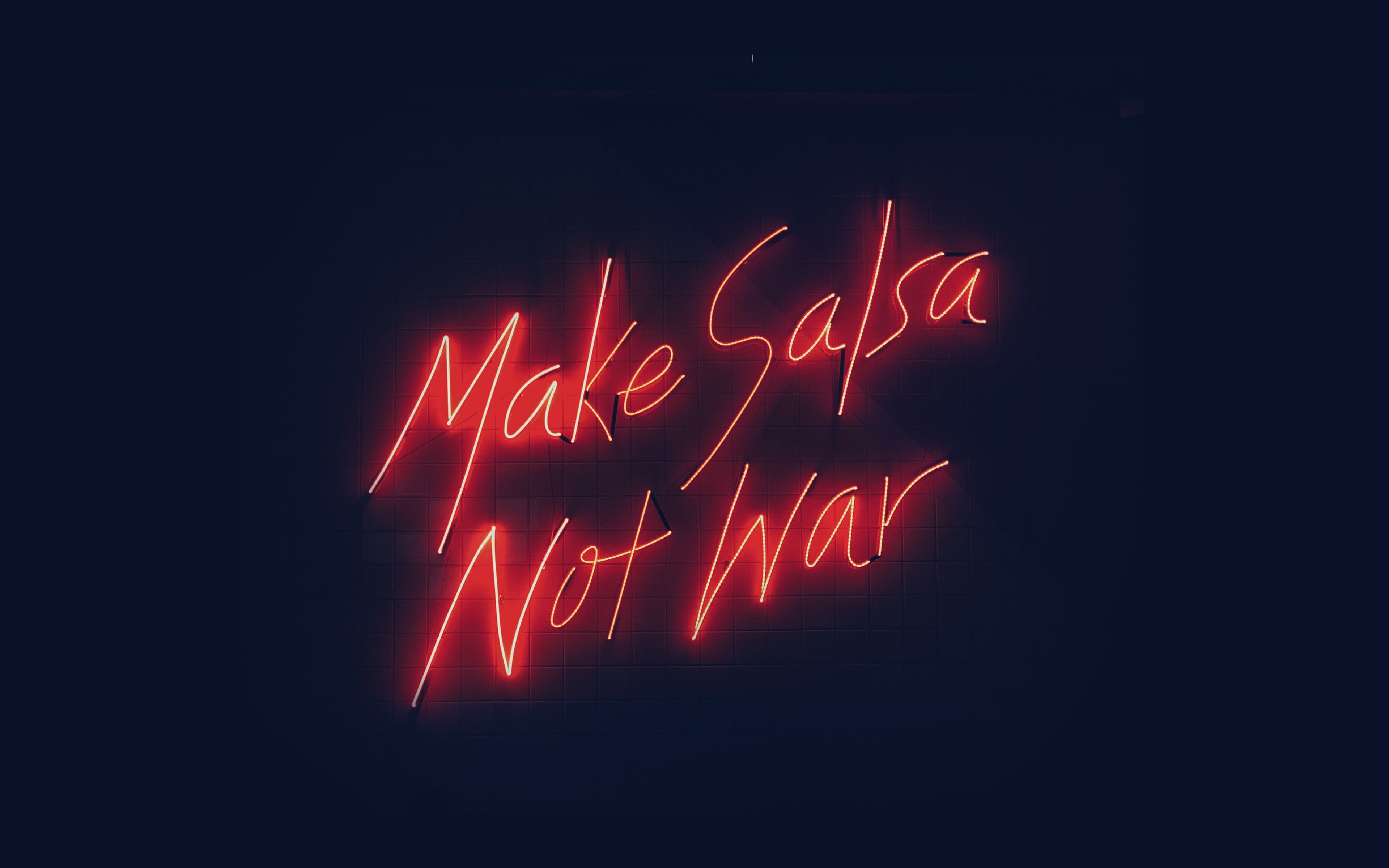 copy space, illustration, night, close-up, make, electricity, text, neon, lighting equipment, no people, indoors, red, 4K, communication, art, sign, illuminated, HD Wallpaper