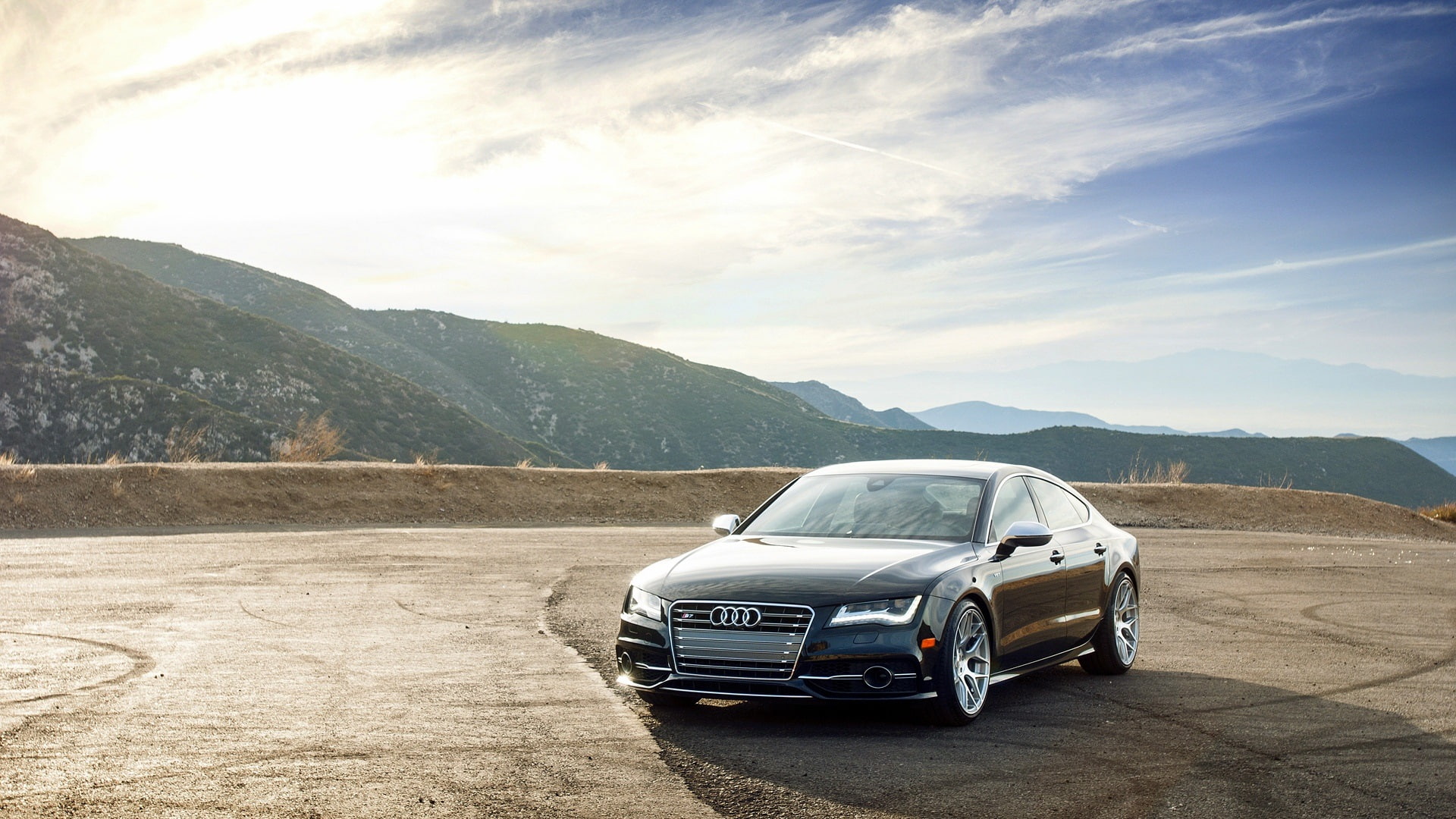 Audi, Front, 1080P, s, View, Car, Clouds, Black, HD Wallpaper