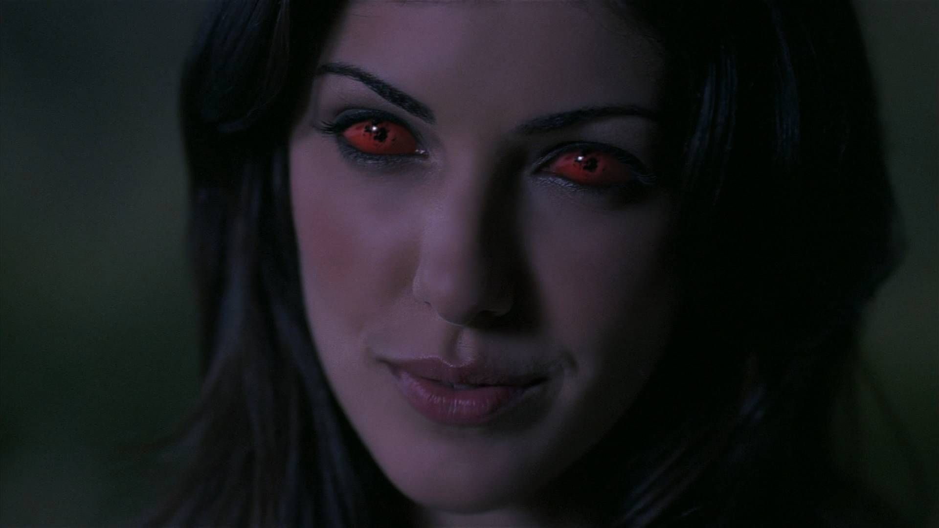 dark, evil, spooky, celebration, demon - fictional character, looking at camera, headshot, emotion, adult, human body part, close-up, black background, HD Wallpaper