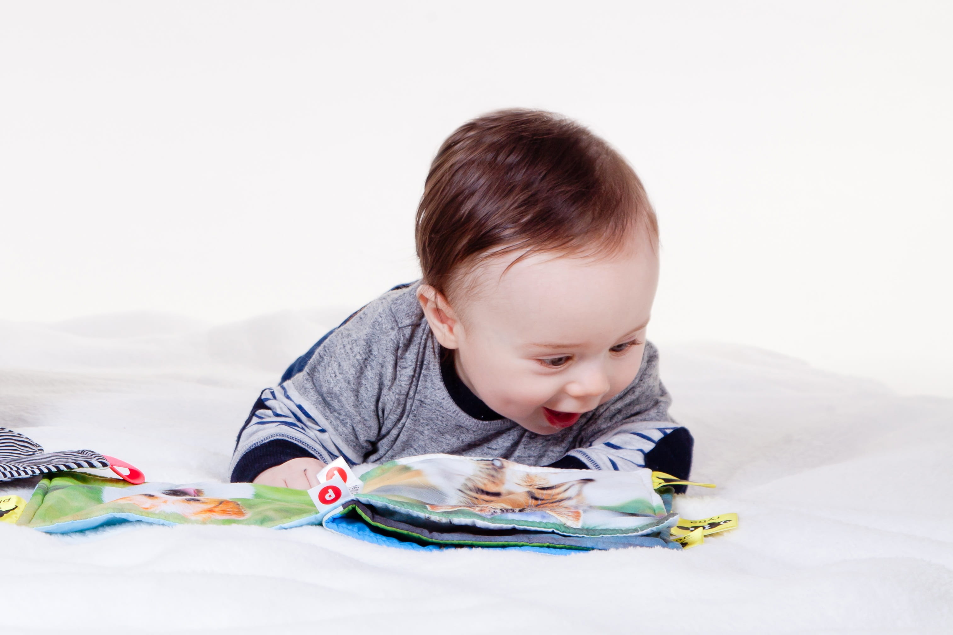 child, looking, animal, males, portrait, boys, booklet, cute, holding, able child, 2K, indoors, little genius, photo, one person, casual clothing, book preview, HD Wallpaper