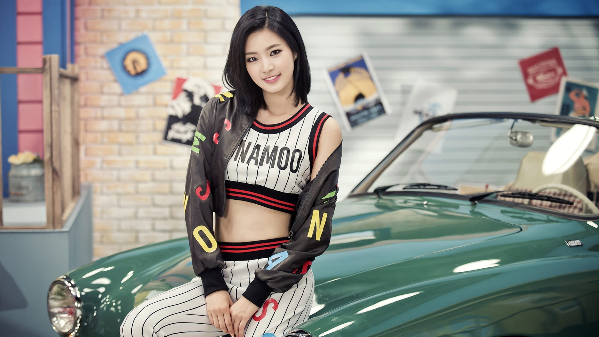 nahyun, 1080P, Girls, south korean, kpop, smiling, sonamoo, earring, HD Wallpaper