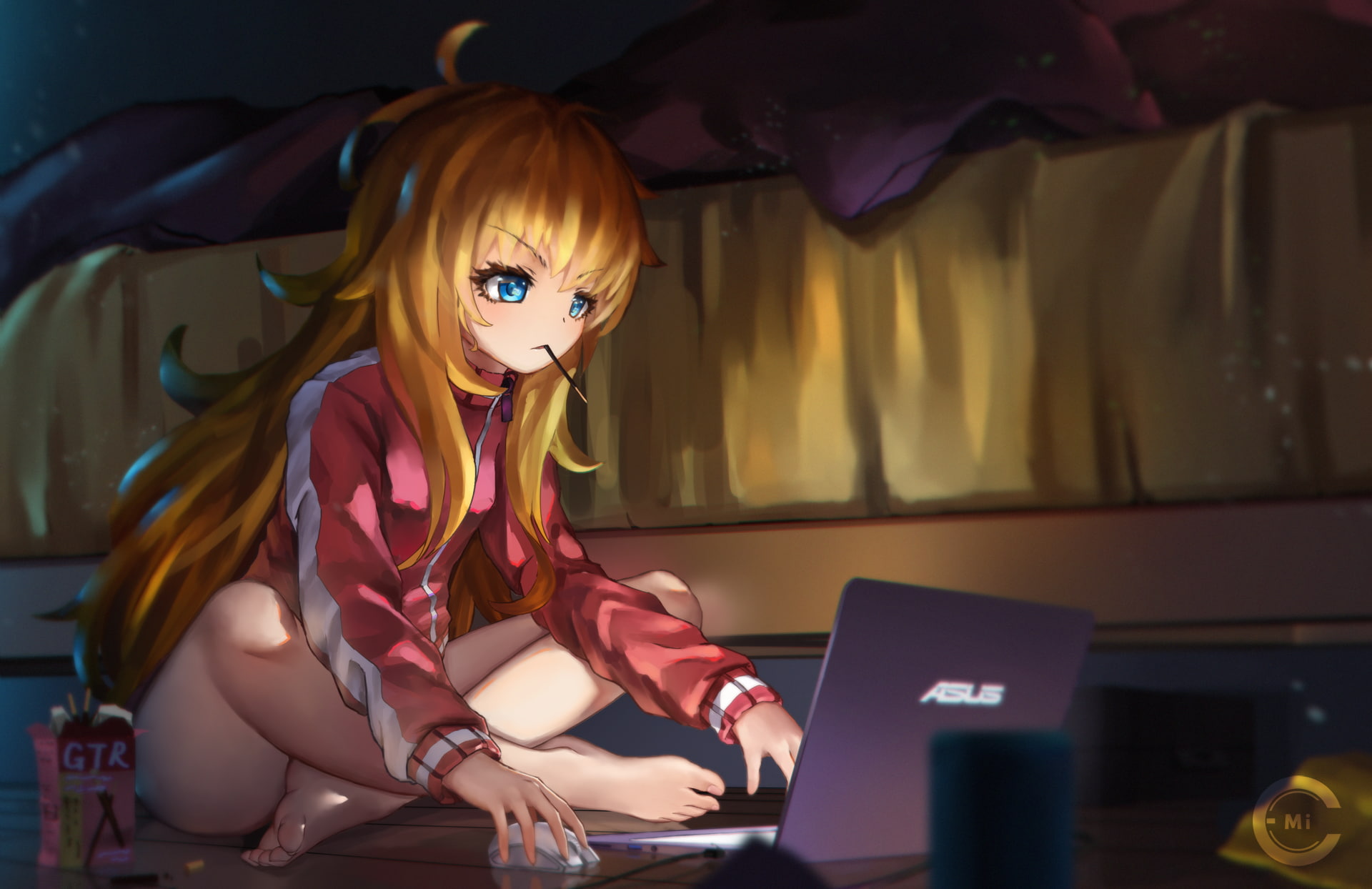 Pixiv, Gabriel Dropout, 1080P, Gabriel White Tenma, anime, HD Wallpaper