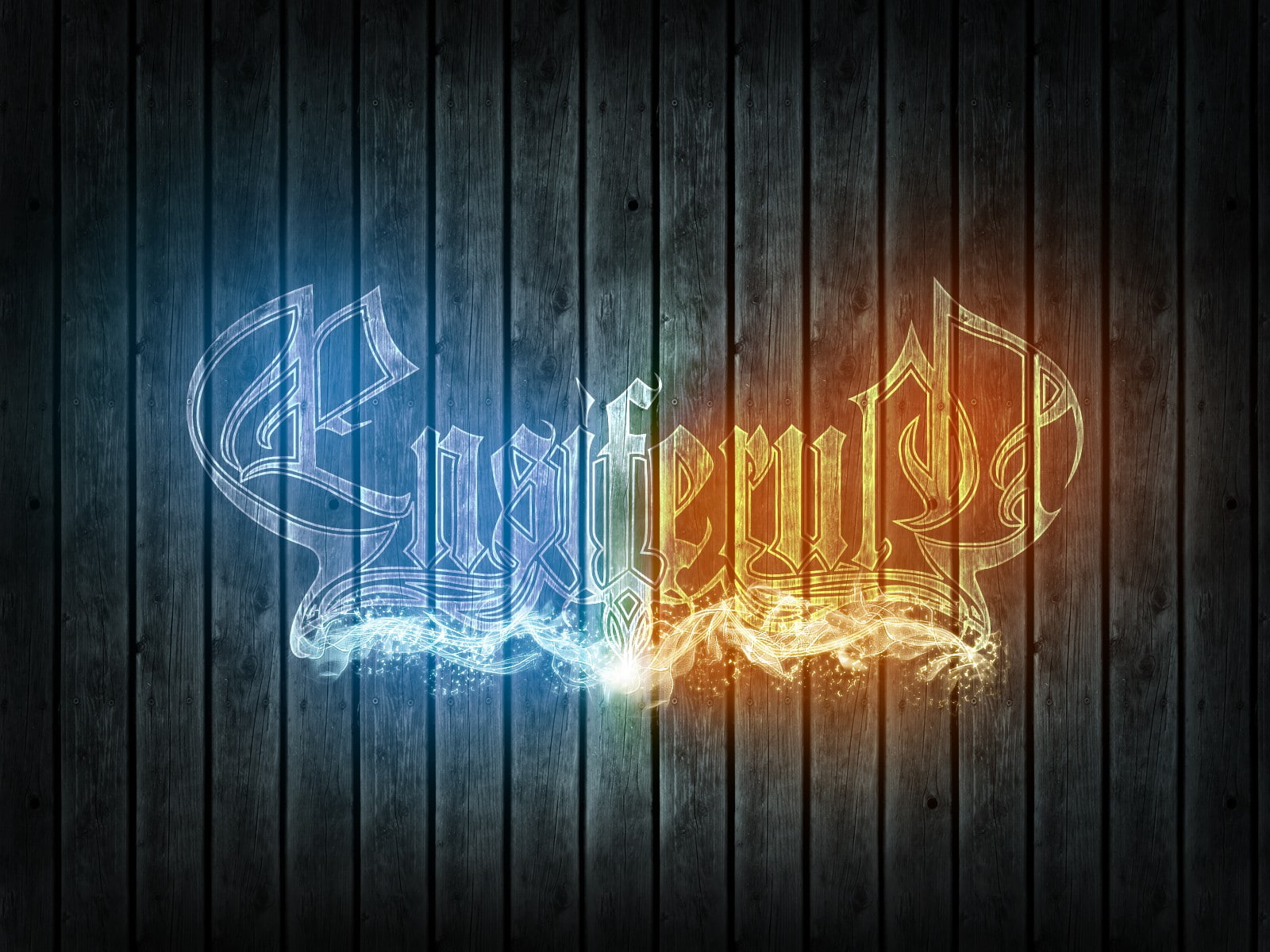 light, wall - building feature, technology, wood - material, night, pattern, close-up, creativity, indoors, abstract, ensiferum band metal music artwork logo digital art, HD Wallpaper