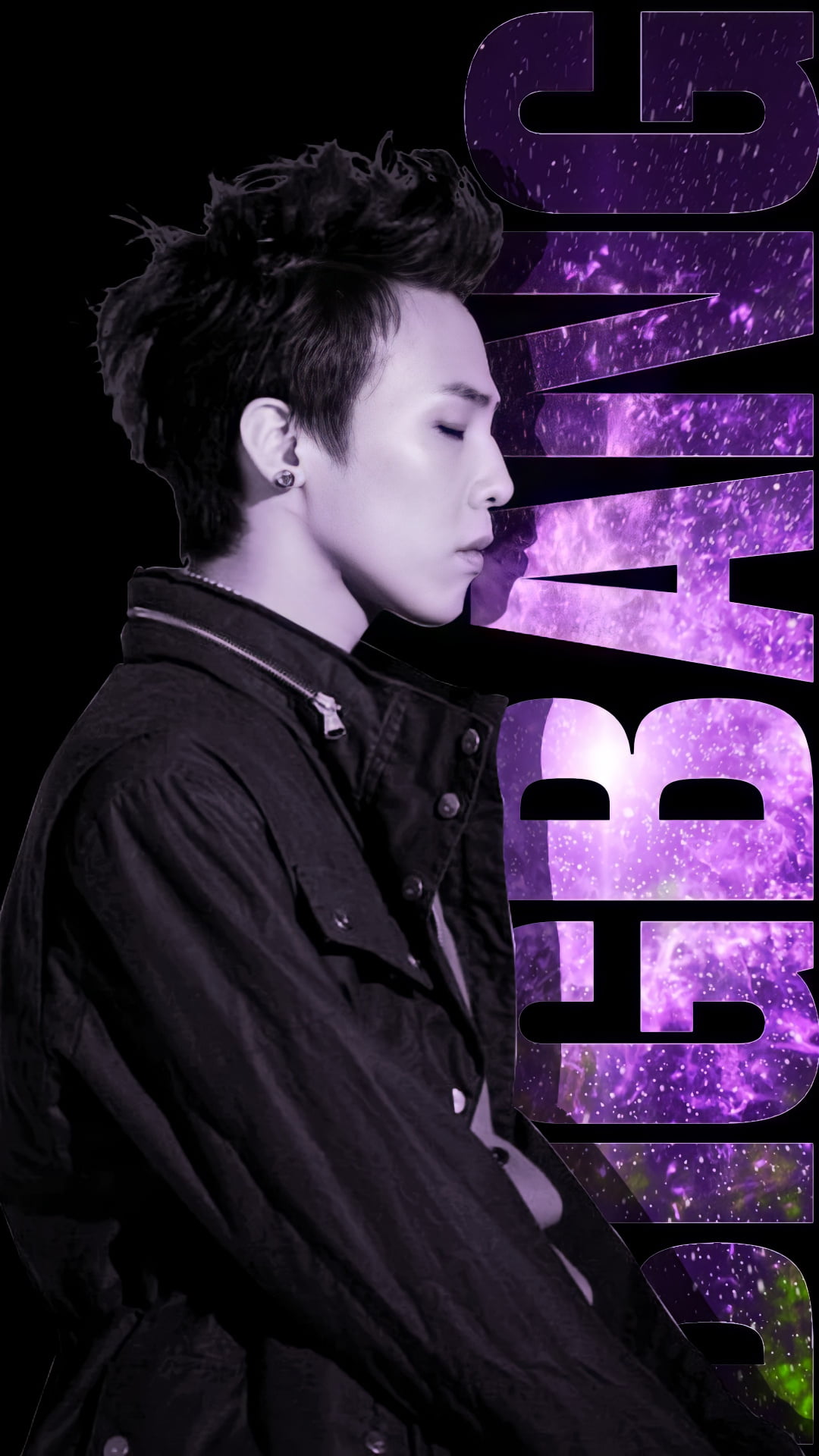 K-pop, Idol, space, phone, 1080P, G-Dragon, band logo, Korean, BIGBANG, Phone HD Wallpaper