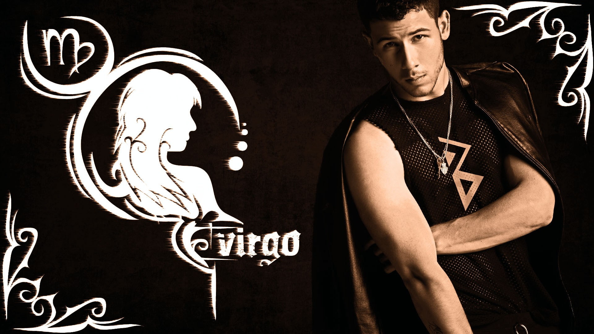 art and craft, body part, one person, side view, music, creativity, graffiti, waist up, portrait, adult, human face, men, communication, Nick Jonas, representation, HD Wallpaper