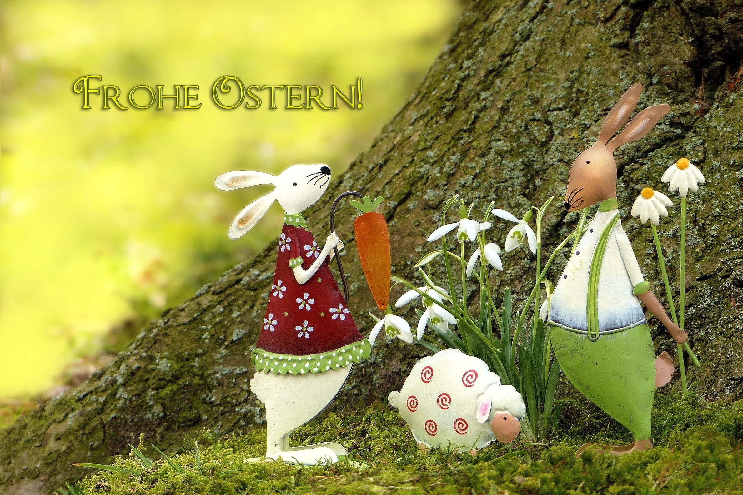 art and craft, frohe, representation, egg, food, illustration, greeting card, plant, outdoors, creativity, no people, grass, holiday, happy easter text, HD Wallpaper