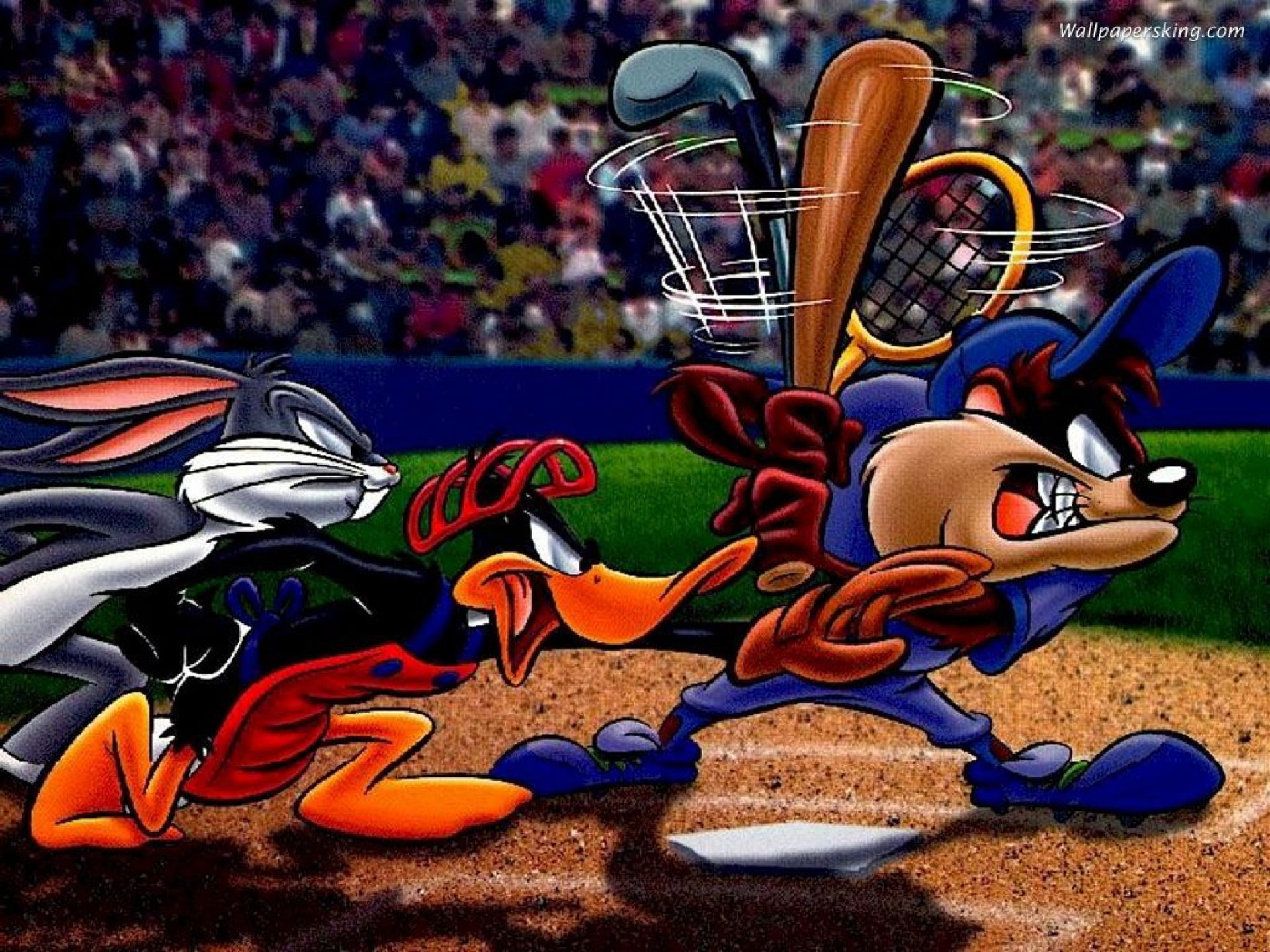 nugs, toons, 1080P, bunny, daffy, looney, HD Wallpaper