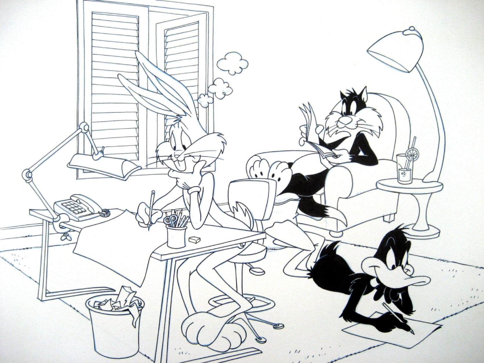 bugs, daffy, bunny, 720P, looney, sylvester, tunes, HD Wallpaper