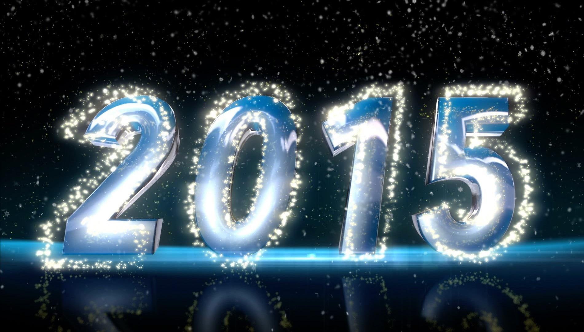 720P, blue, background, new, new year 2015, lighted, 2015, year, grey, signage, new year, HD Wallpaper