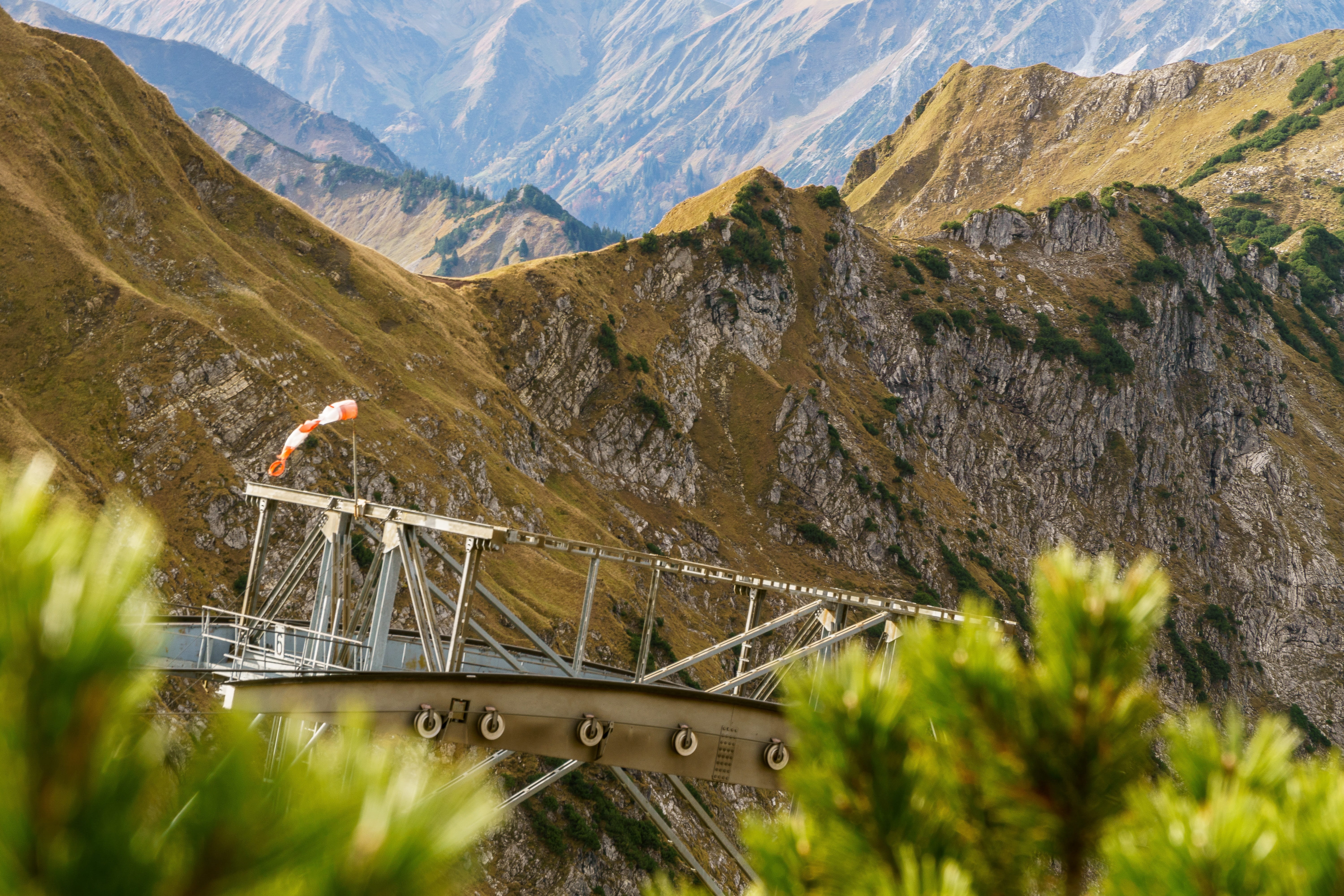 mountains, plant, outdoors, steel, mode of transportation, allgäu, scenics - nature, cable car, no people, beauty in nature, non-urban scene, formation, HD Wallpaper