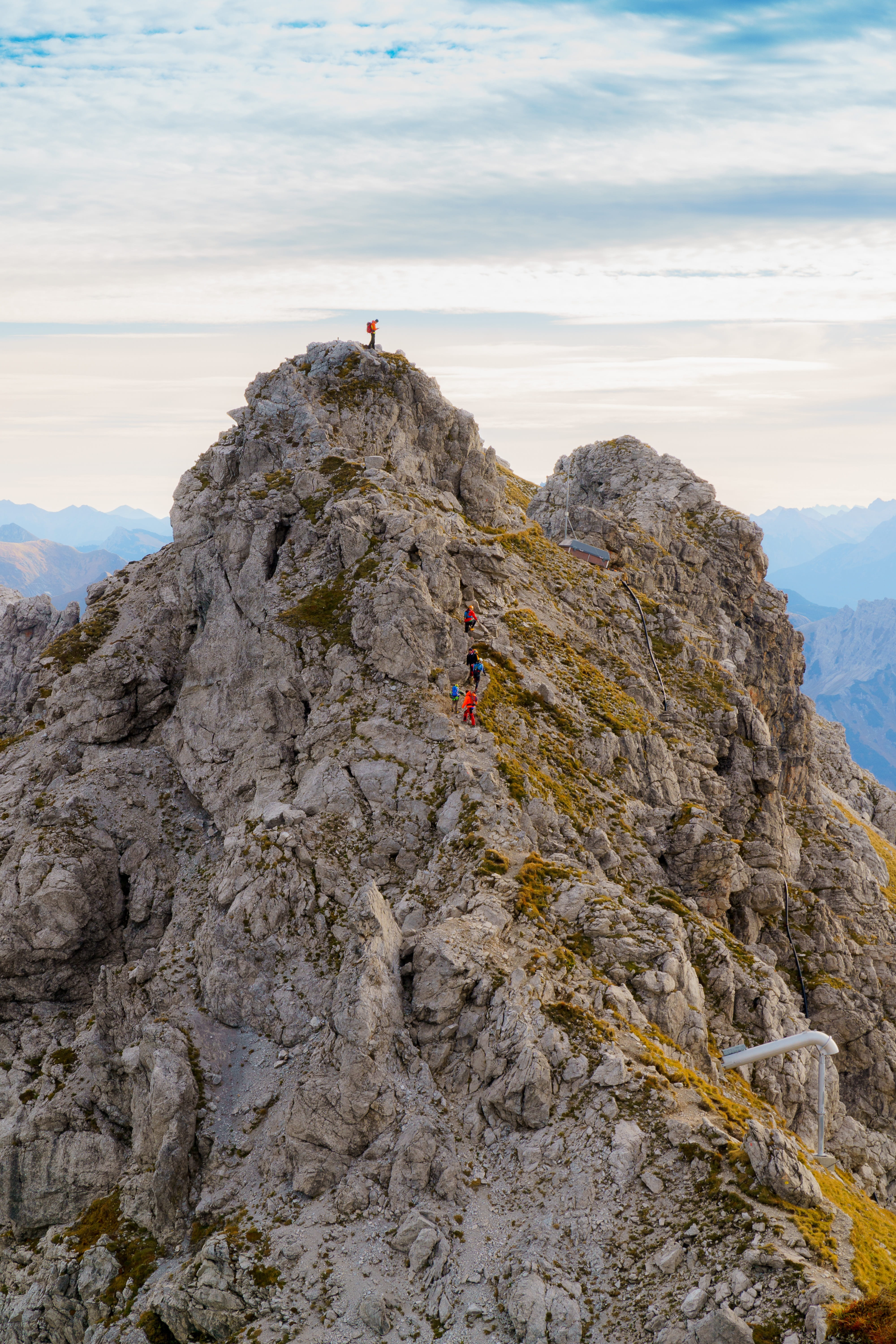 mountain peak, foghorn, climbing, mountain range, alpine, rock, sport, men, outdoors, freedom, leisure activity, activity, golden october, adventure, cloud - sky, Phone HD Wallpaper