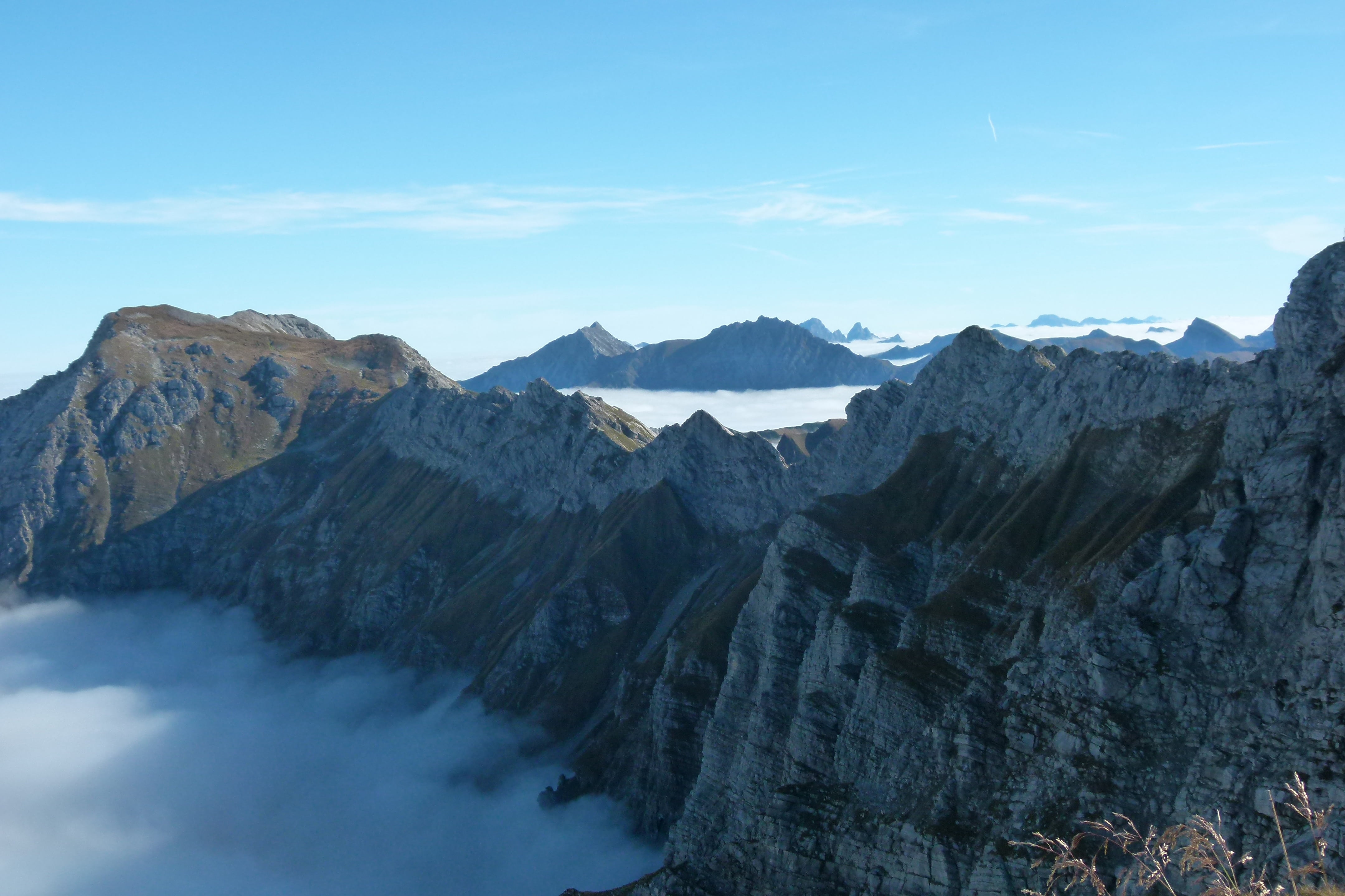 foghorn, sky, nature, outdoors, non-urban scene, travel destinations, fog, rock formation, no people, formation, climbing, landscape, environment, cloud - sky, HD Wallpaper
