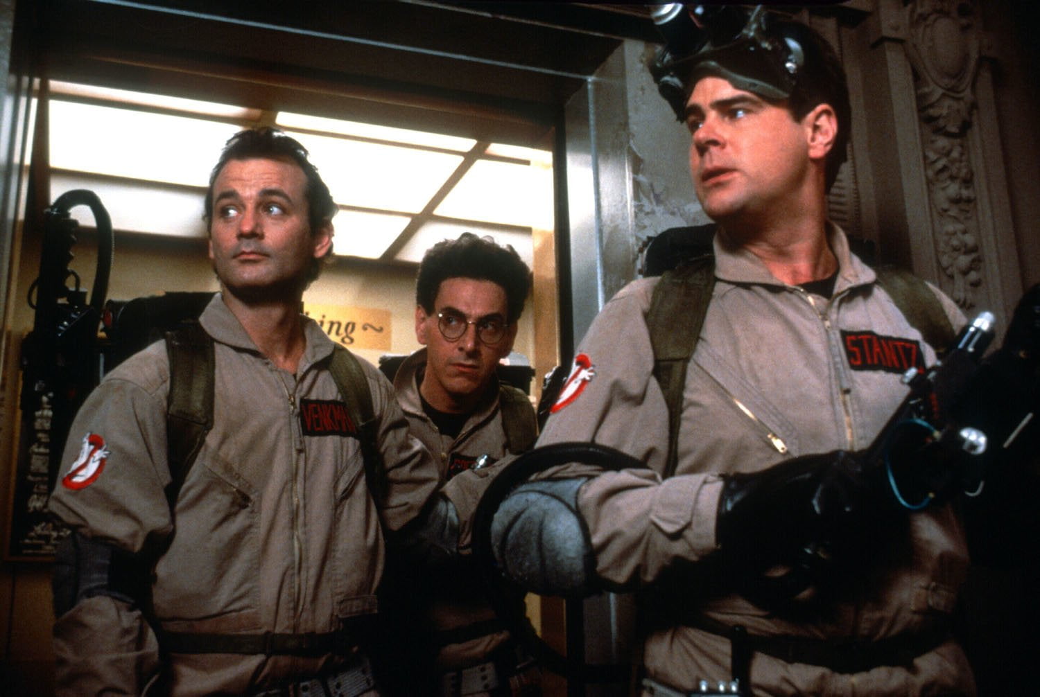 indoors, Harold Ramis, window, men, mid adult, Dan Aykroyd, young men, waist up, front view, real people, clothing, looking at camera, mid adult men, young adult, HD Wallpaper