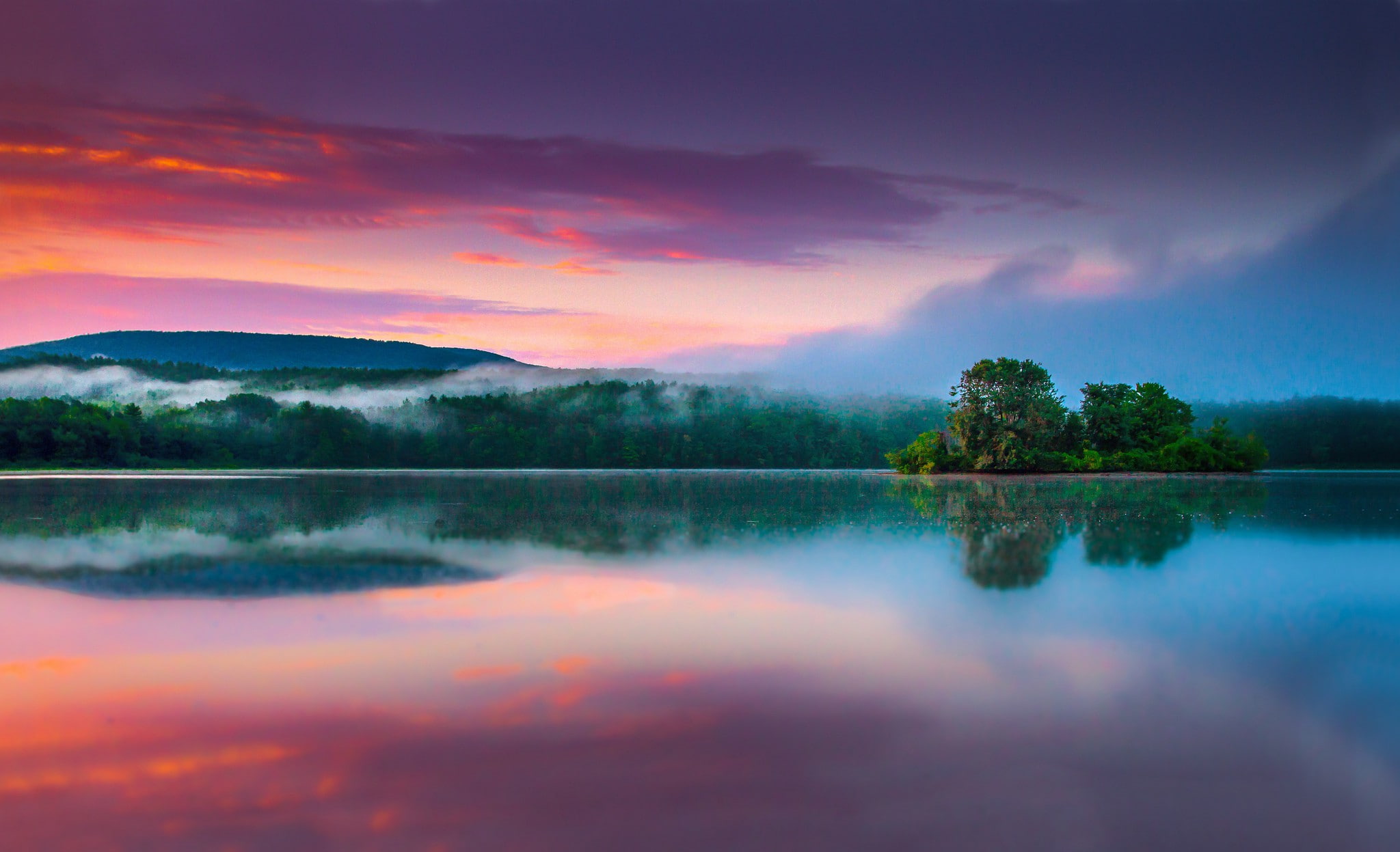 1080P, Melrose, tomhannock, reservoir, New York. Sunrise, Tomhannock Reservoir, HD Wallpaper