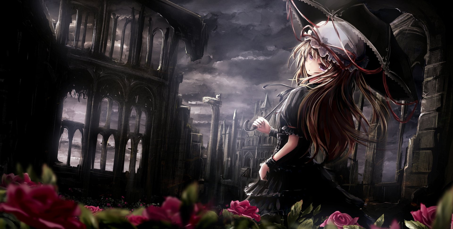 Dark, Touhou, 1080P, Gothic, Anime, HD Wallpaper
