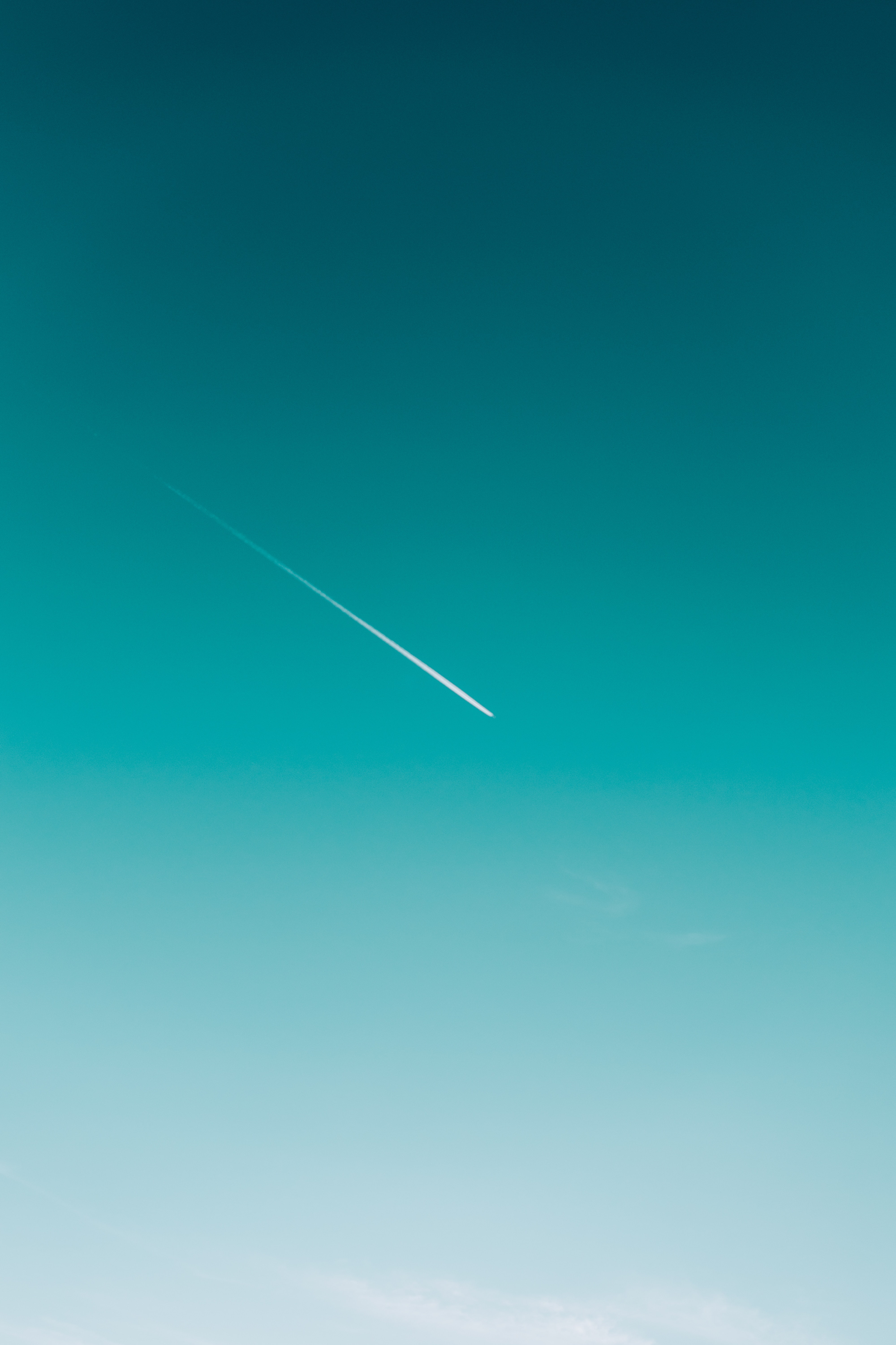 5K, plane, minimalism, trace, sky, Phone HD Wallpaper