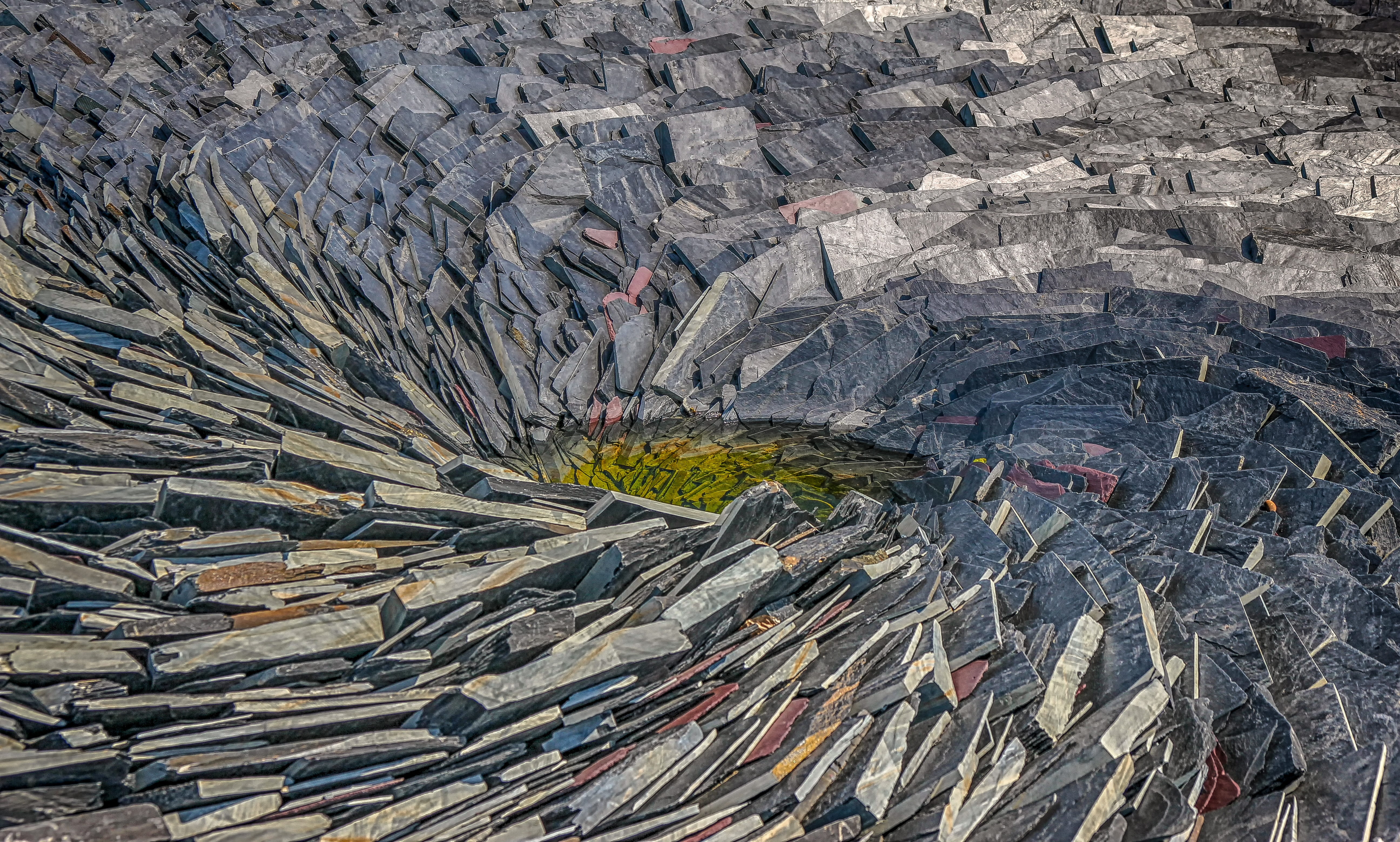 outdoors, artwork, green, pollution, pond, slate, surface, decorative, day, large group of objects, flat, craft, pattern, stone, abundance, rock of layer of, HD Wallpaper