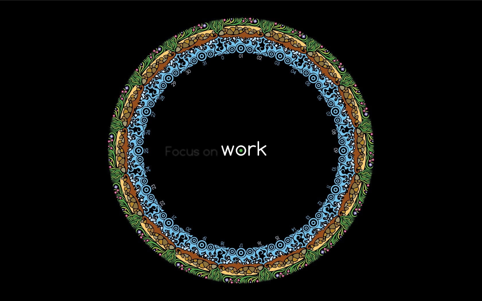 circle, indoors, geometric shape, black color, design, counting, cut out, ornate, no people, creativity, communication, western script, numbers, green, HD Wallpaper