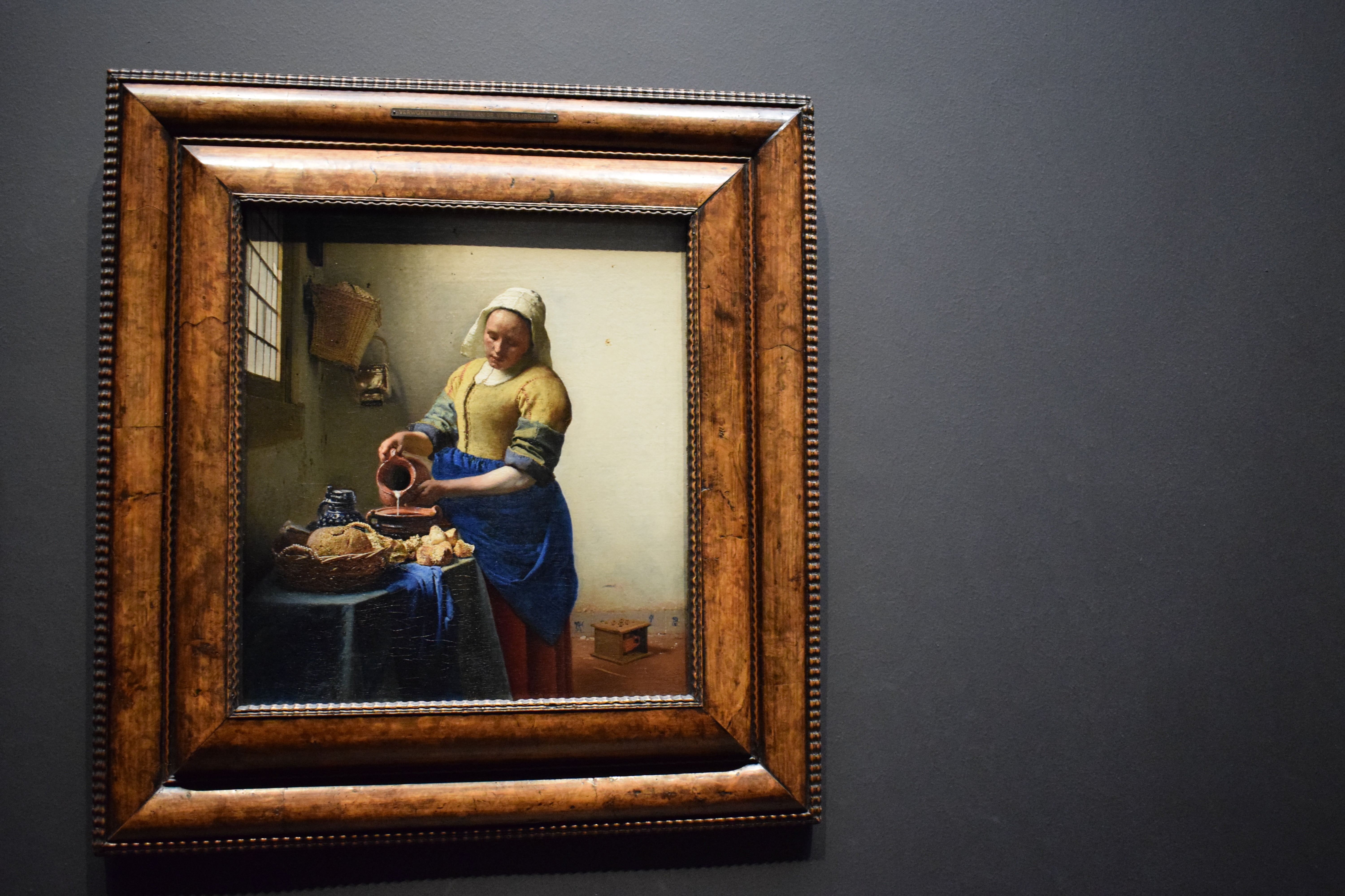 box, paint, painting, rijksmuseum, male likeness, exhibition, representation, vermeer, casual clothing, sculpture, museum, art and craft, 5K, adult, gold colored, HD Wallpaper