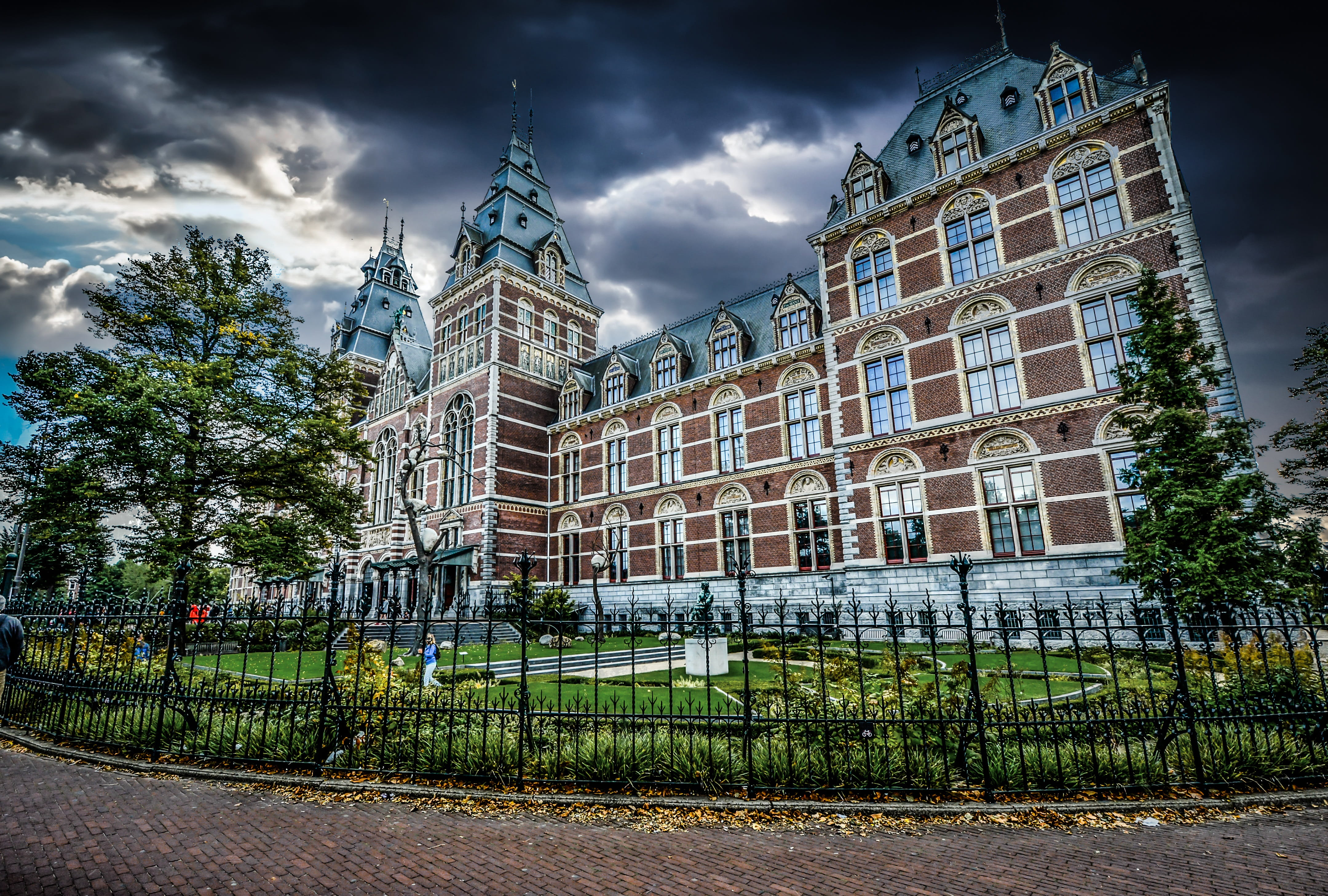 amsterdam, travel, fence, historic, building, 4K, sky, building exterior, window, built structure, tourism, travel destinations, low angle view, architecture, HD Wallpaper