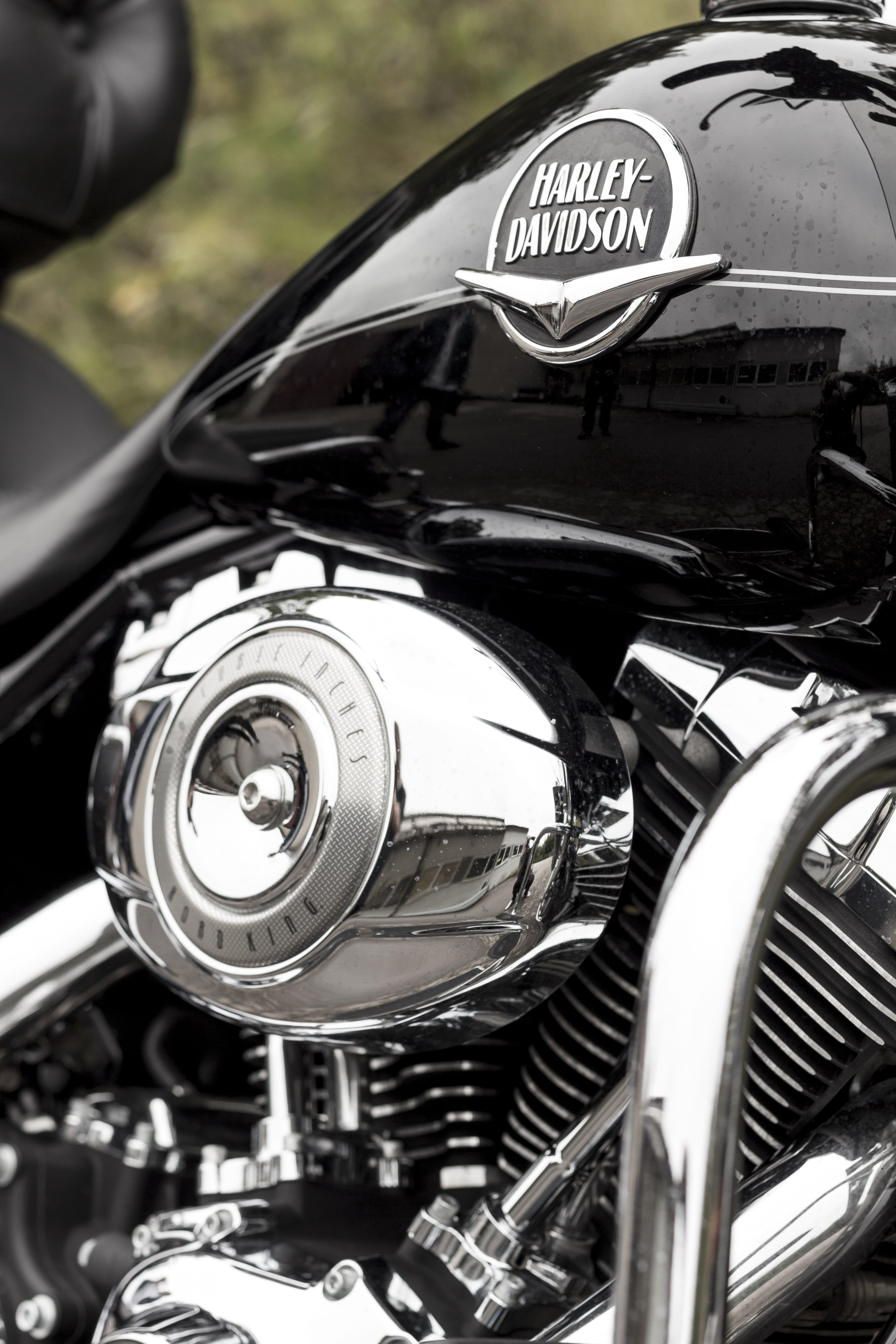 text, motor vehicle, no people, motorcycle, land vehicle, hd, harleydavidson, close-up, travel, 5K, headlight, mode of transportation, chrome, transportation, Phone HD Wallpaper