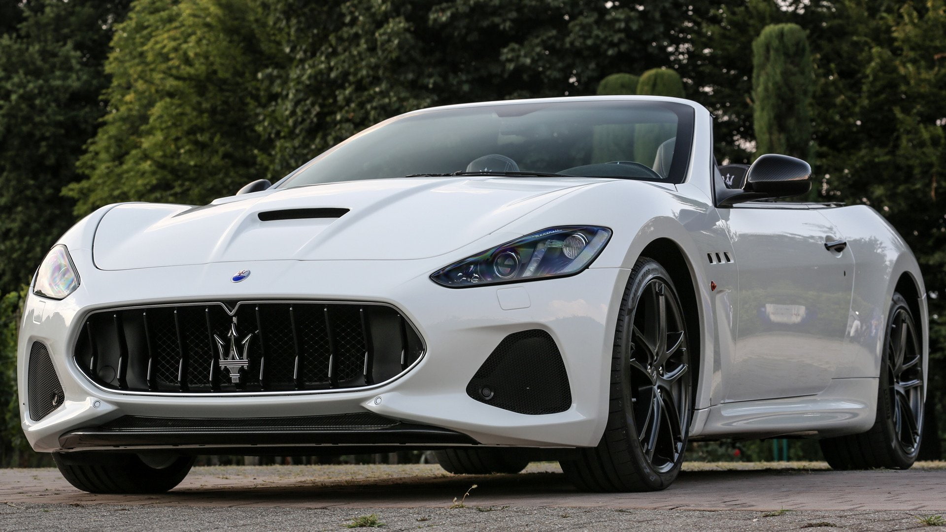 Sport Car, Maserati GranCabrio MC, 1080P, White Car, Car, Maserati, Grand Tourer, Maserati GranCabrio, HD Wallpaper