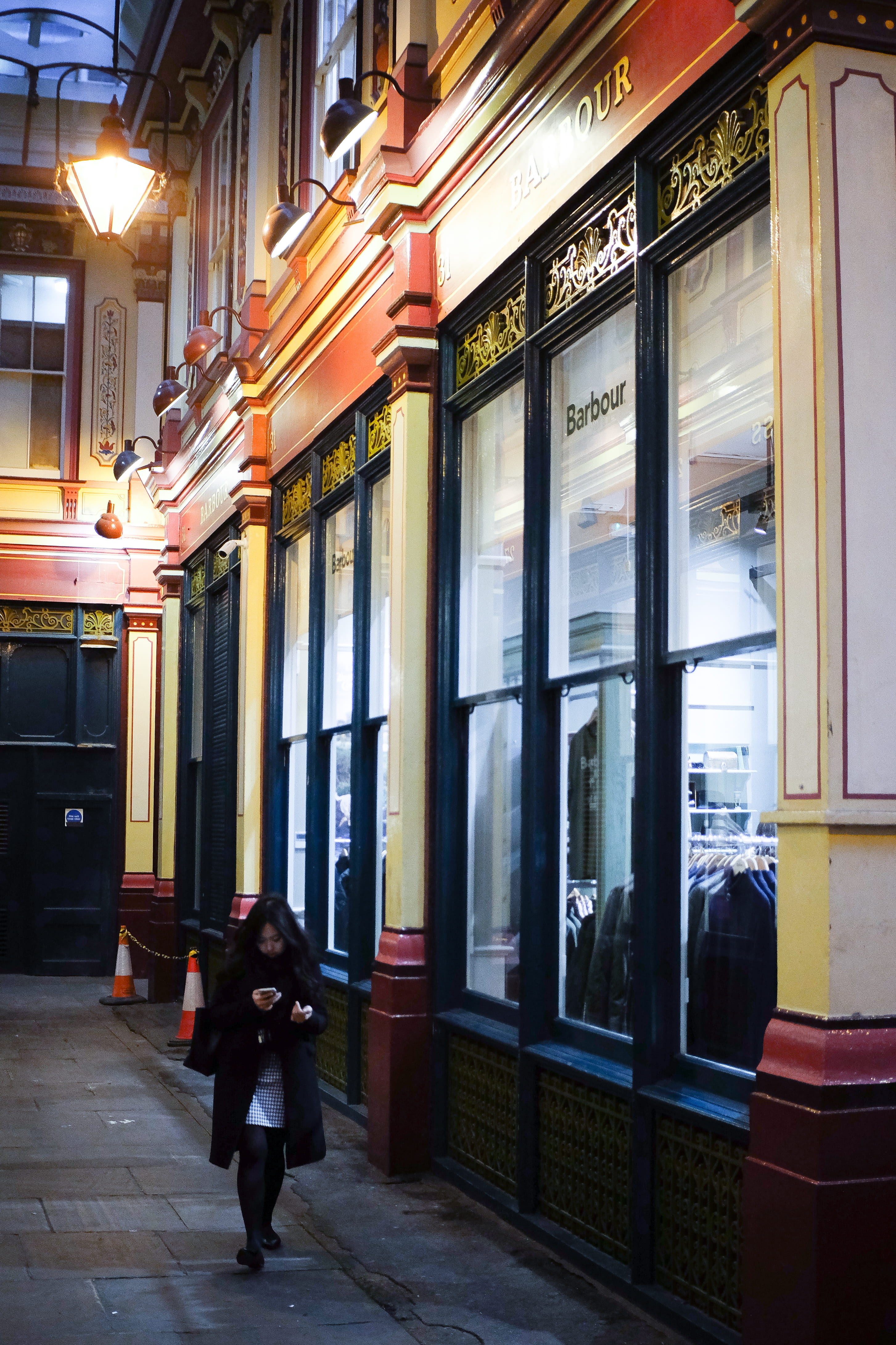 leadenhall market, rear view, lighting equipment, beaten off path, building, on the phone, walking, illuminated, window, building exterior, barbour, leaden, Phone HD Wallpaper