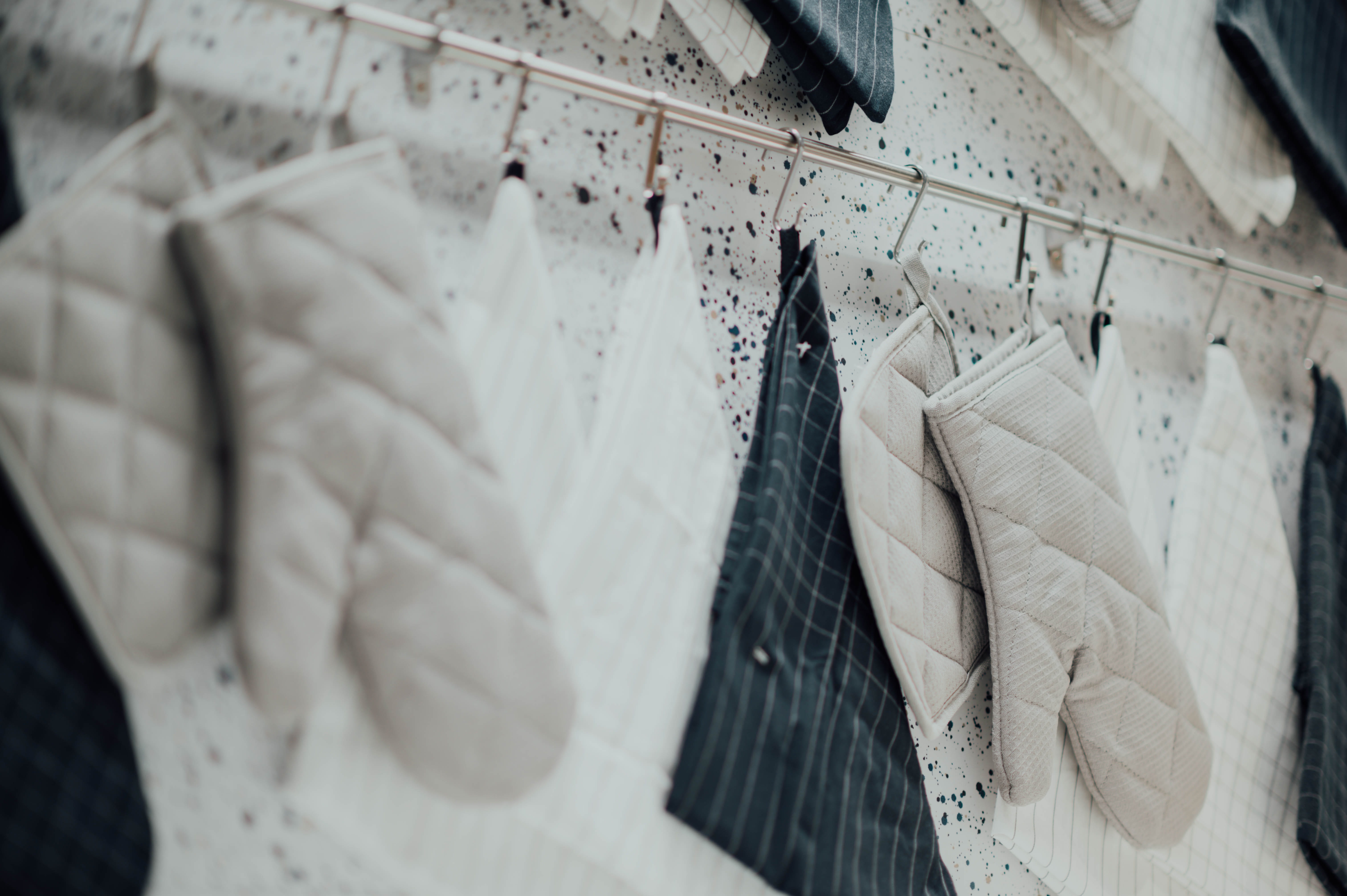 5K, hanging, tailor, choice, textile, dressmakers model, no people, coathanger, white color, close-up, small business, tape measure, indoors, clean, pot, HD Wallpaper