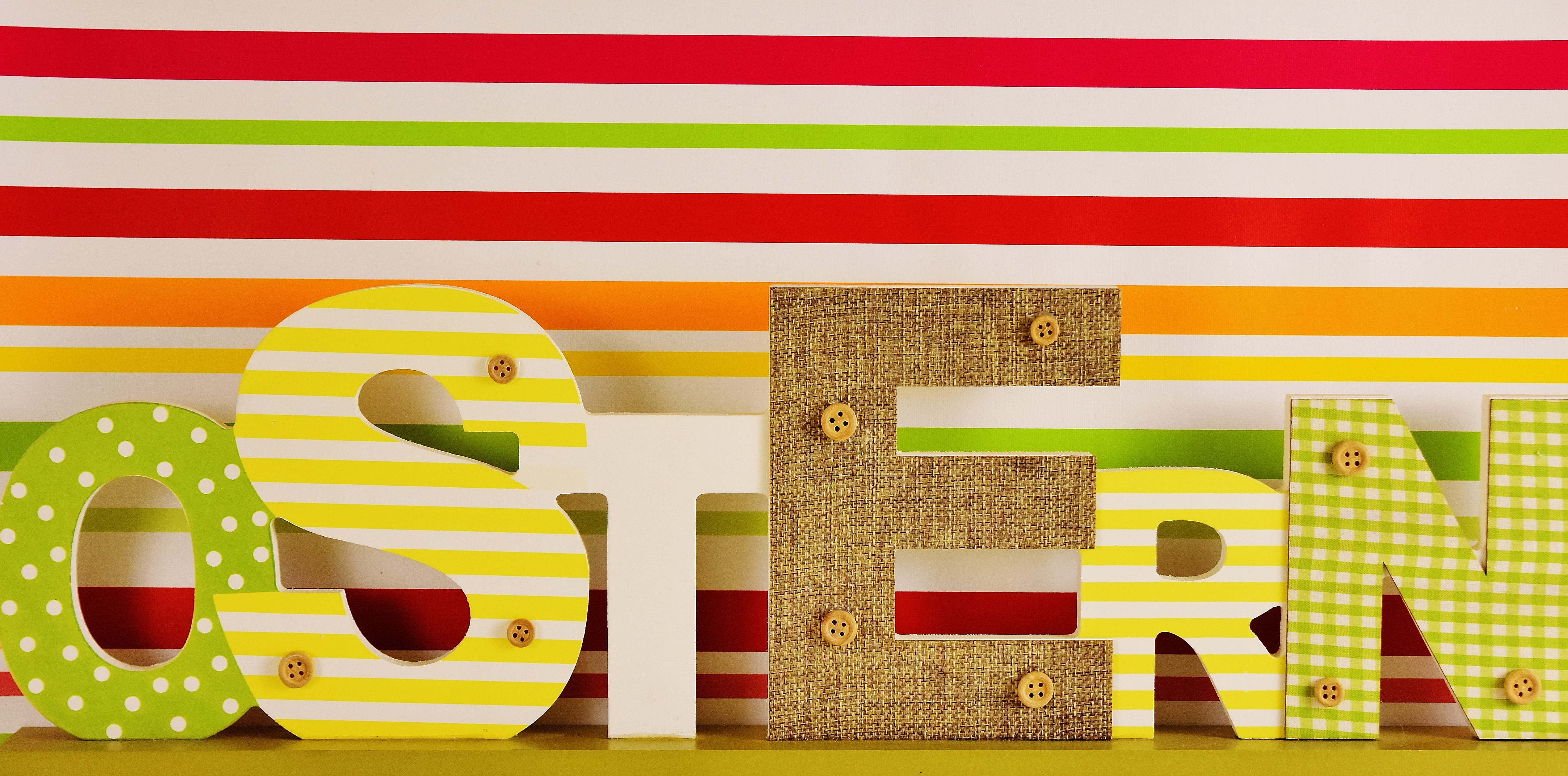 striped, toy, western script, Letters, indoors, adhesive tape, choice, arrangement, red, variation, 5K, no people, still life, multi colored, Colorful, HD Wallpaper