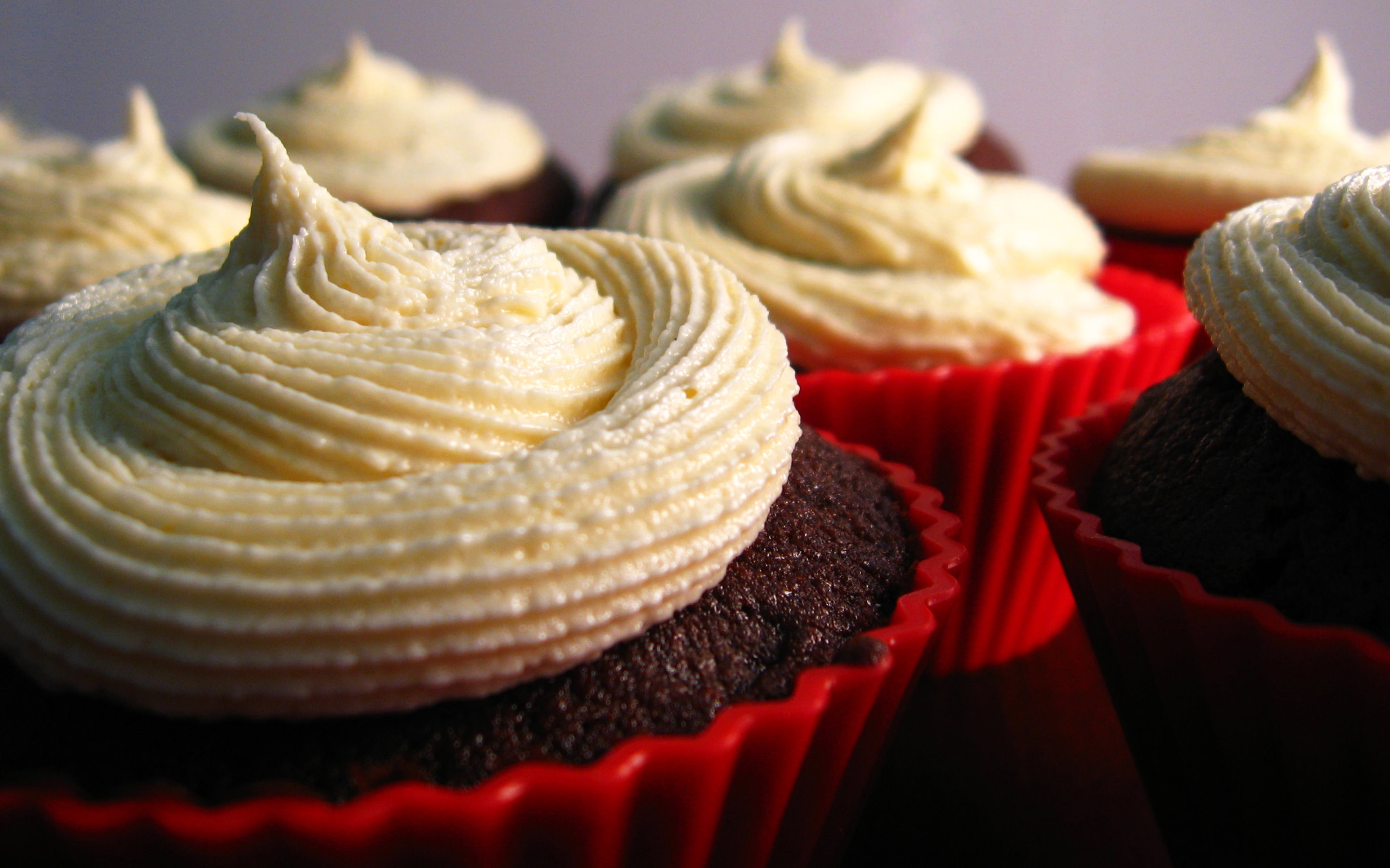 cake, frosting, chocolate, 2K, cupcakes, HD Wallpaper