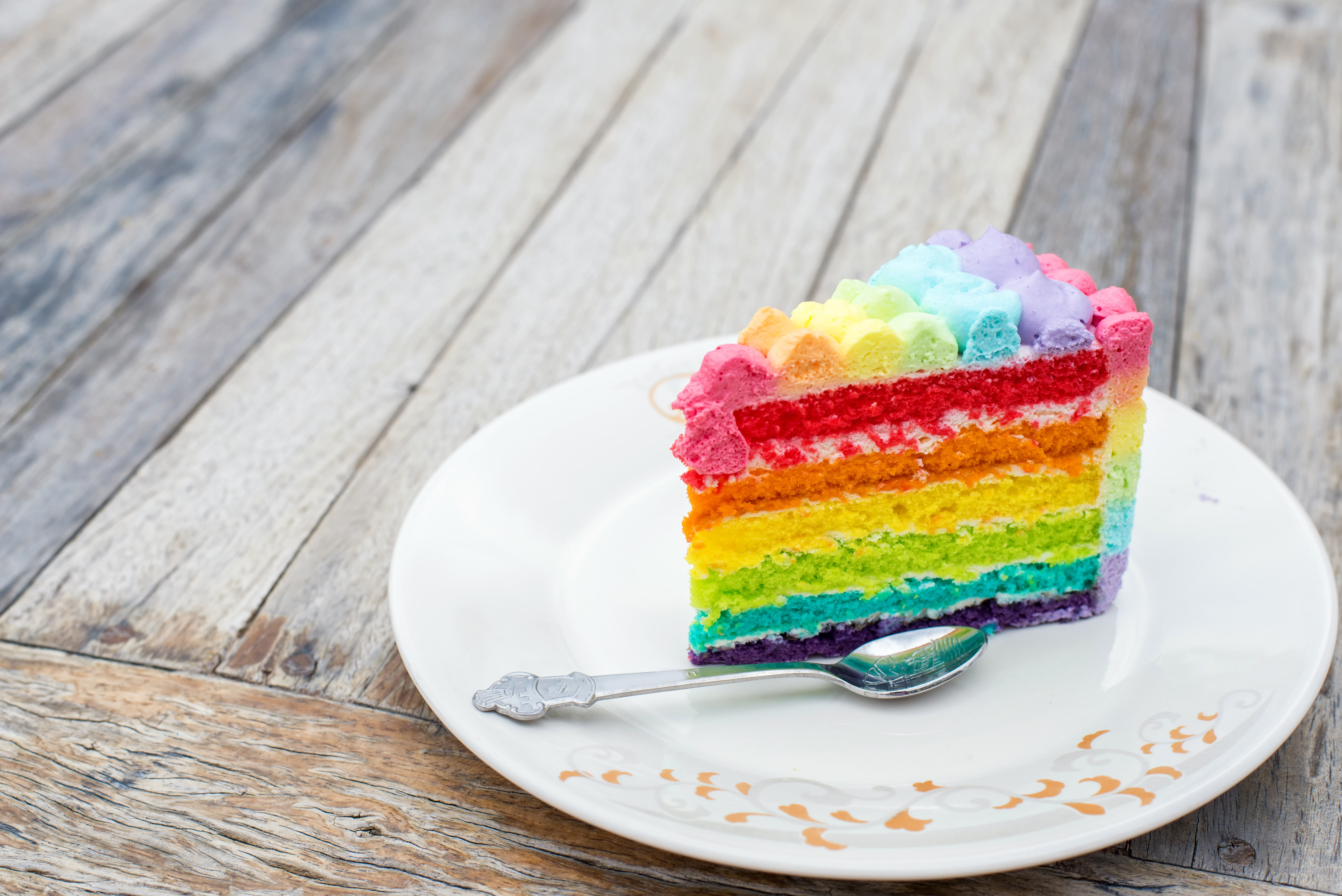Birthday, colorful, cake, Happy, 5K, rainbow, HD Wallpaper